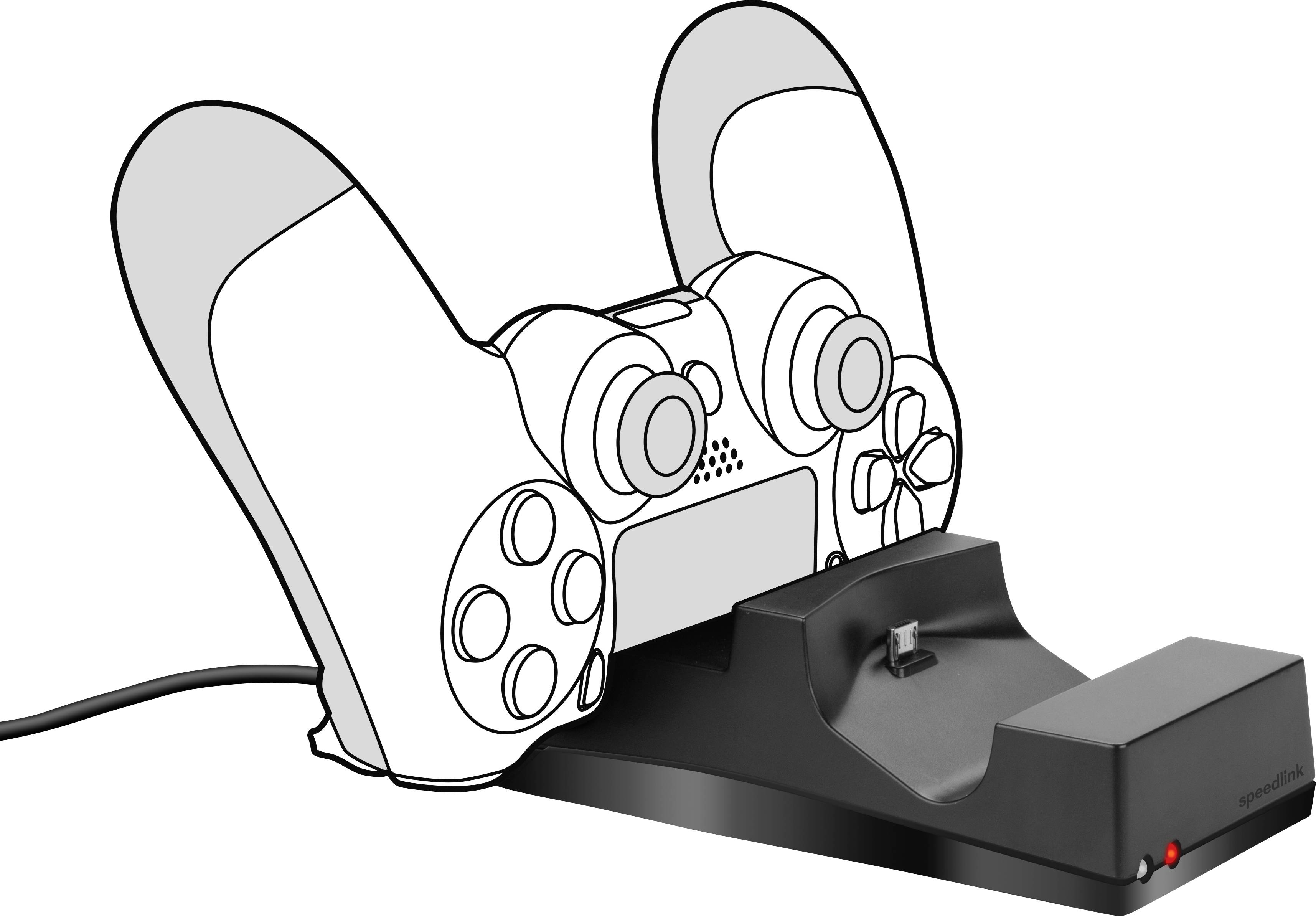 SpeedLink JAZZ USB Charger Controller-Ladestation PS4, PS4 Slim, PS4 Pro