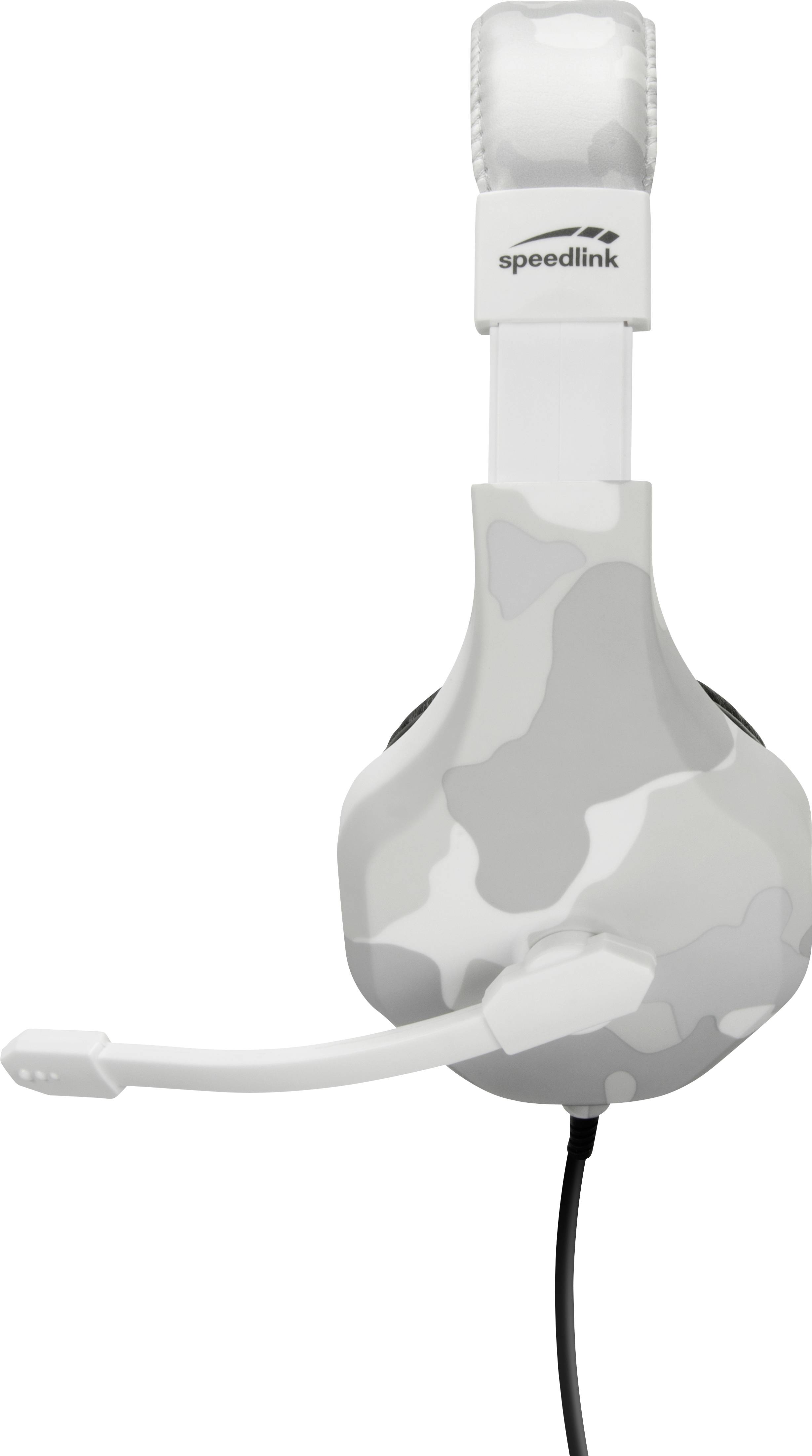 SpeedLink RAIDOR Over Ear Headset kabelgebunden Stereo Camouflage, Weiß Fernbedienung, Lautstärkeregelung, Mikrofon-Stummschaltung Gaming