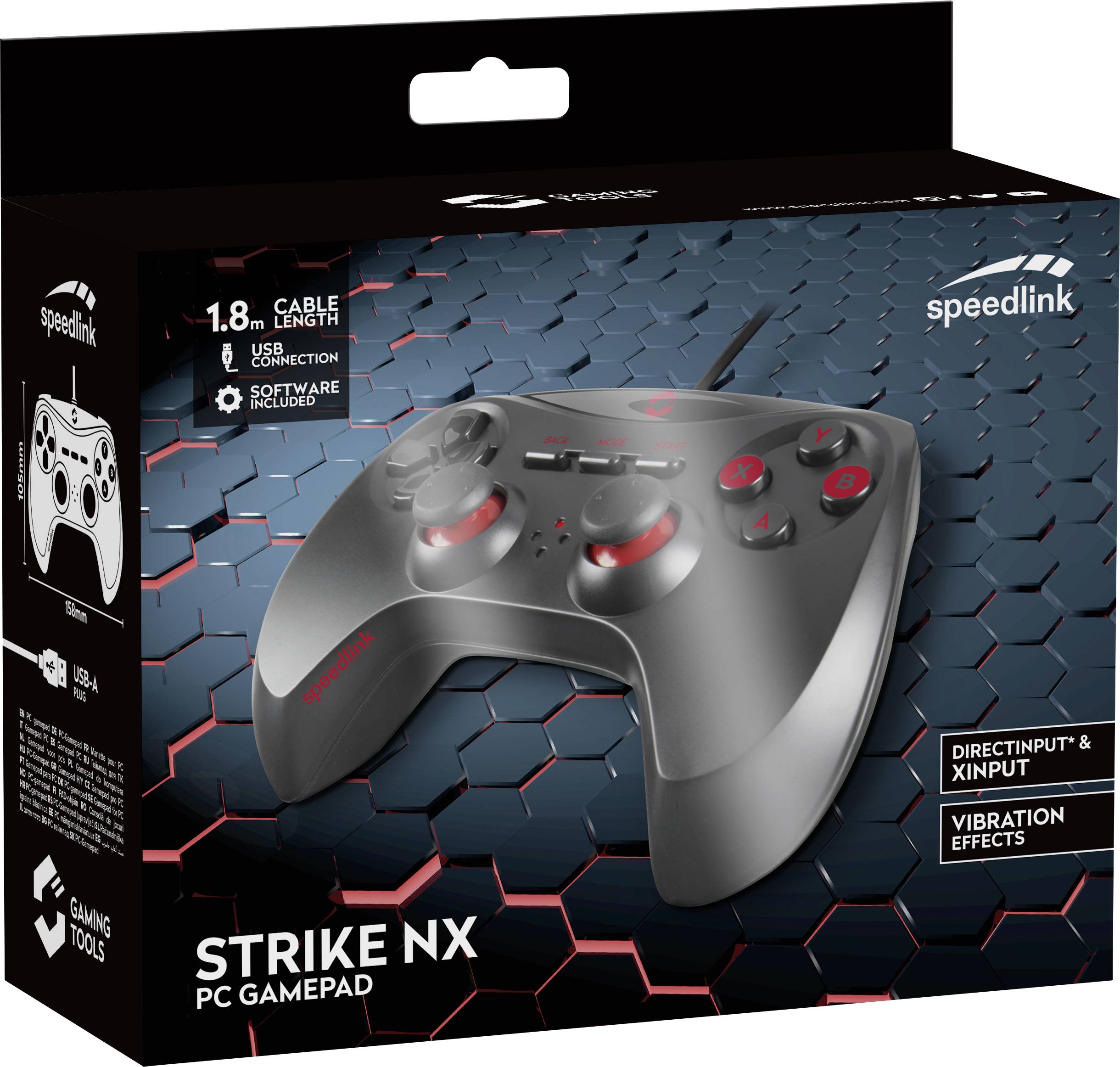 SpeedLink STRIKE NX Gamepad PC, PlayStation 3 Schwarz