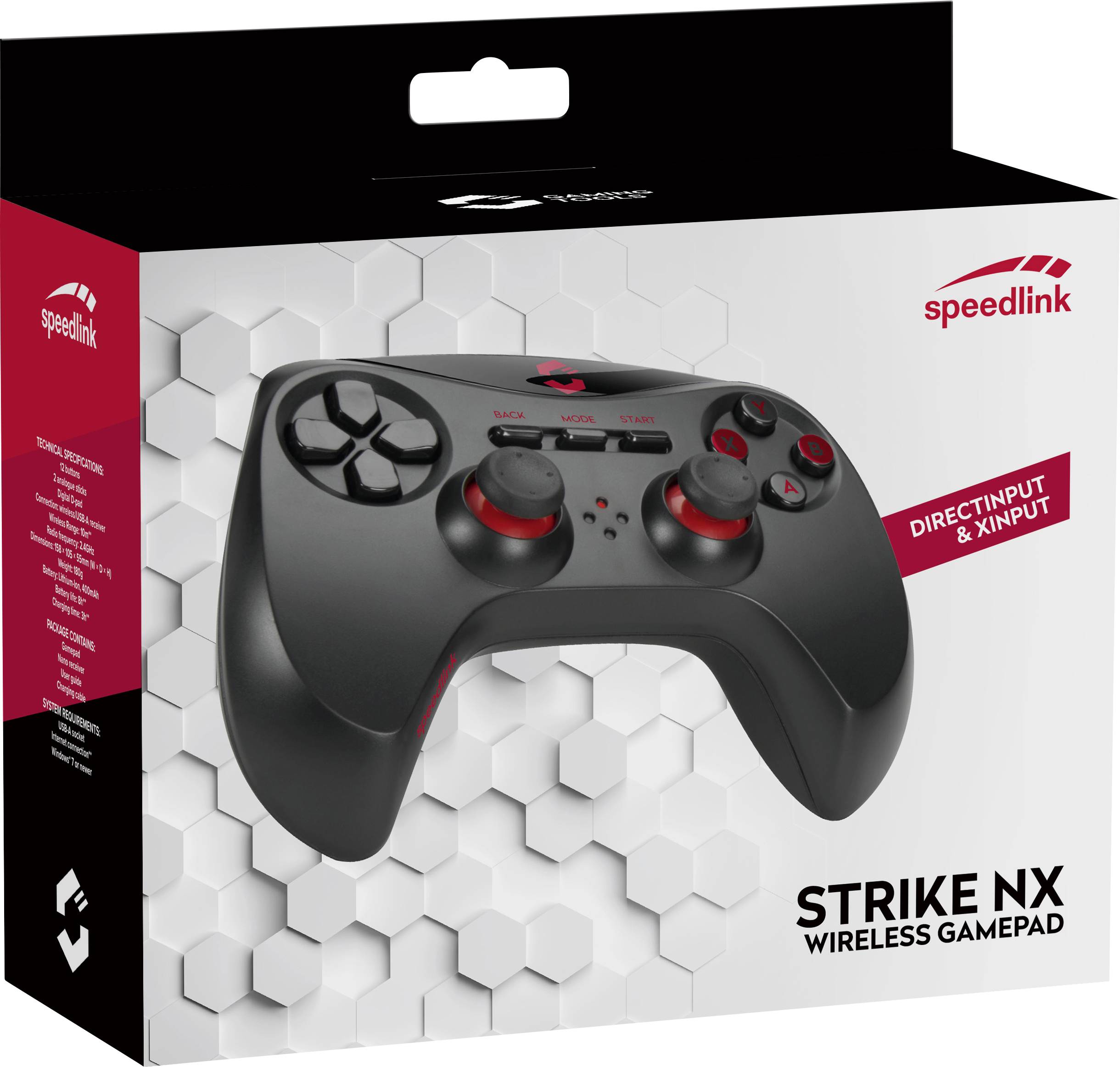 SpeedLink STRIKE NX Gamepad PC, PlayStation 3 Schwarz