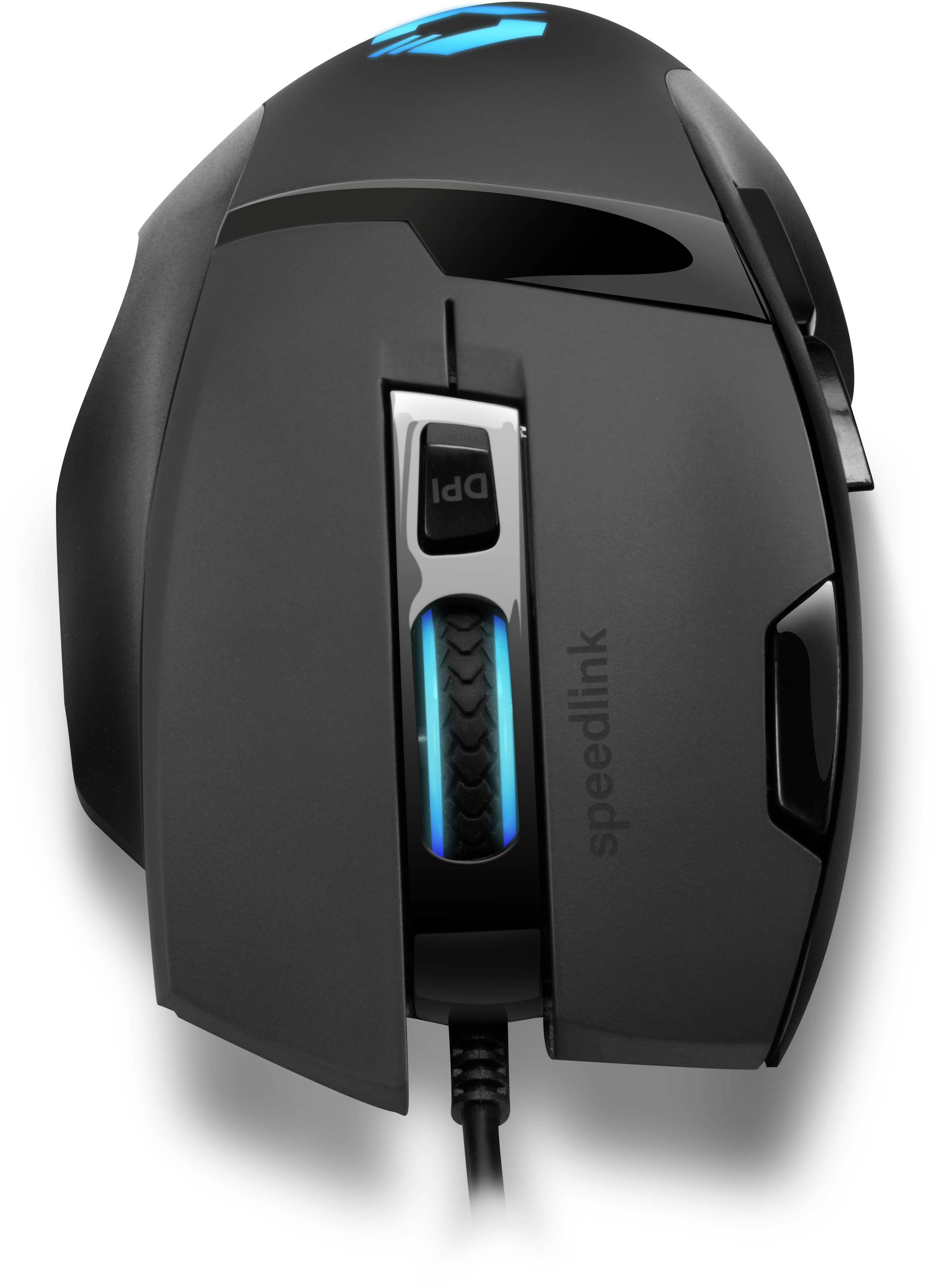 SpeedLink VADES Ergonomische Gaming-Maus USB Optisch Schwarz 7 Tasten 800 dpi, 1200 dpi, 1600 dpi, 2400 dpi Beleuchtet