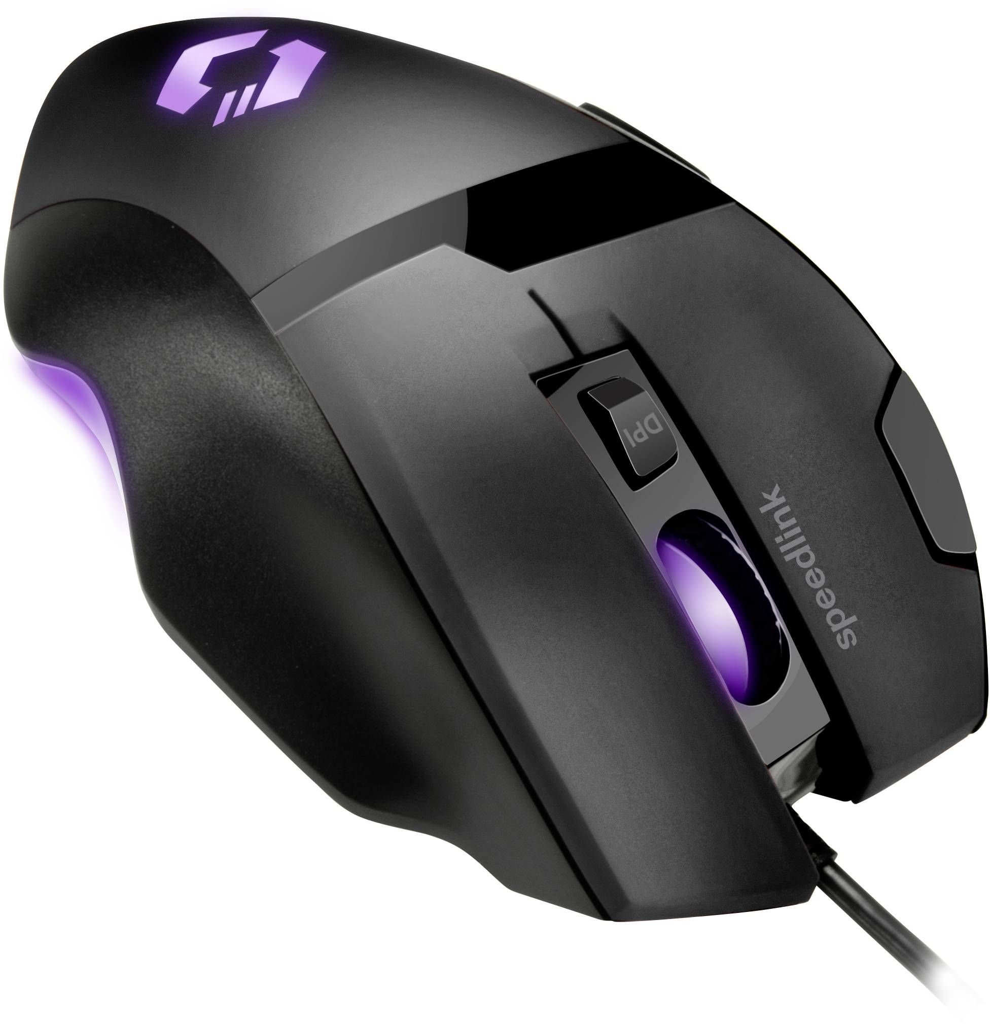 SpeedLink VADES Ergonomische Gaming-Maus USB Optisch Schwarz 7 Tasten 800 dpi, 1200 dpi, 1600 dpi, 2400 dpi Beleuchtet