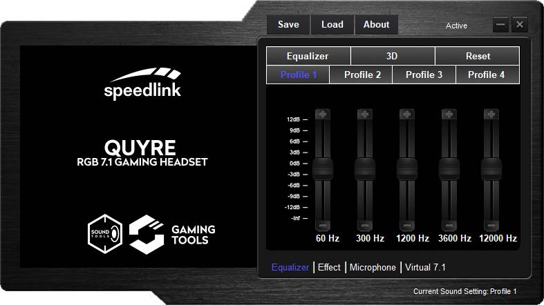 SpeedLink QUYRE RGB 7.1 Over Ear Headset kabelgebunden 7.1 Surround Schwarz Lautstärkeregelung, Mikrofon-Stummschaltung, Vibrationsfunktion Gaming