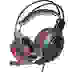 SpeedLink CELSOR Gaming Over Ear Headset kabelgebunden Stereo Schwarz/Rot Fernbedienung, Lautstärkeregelung