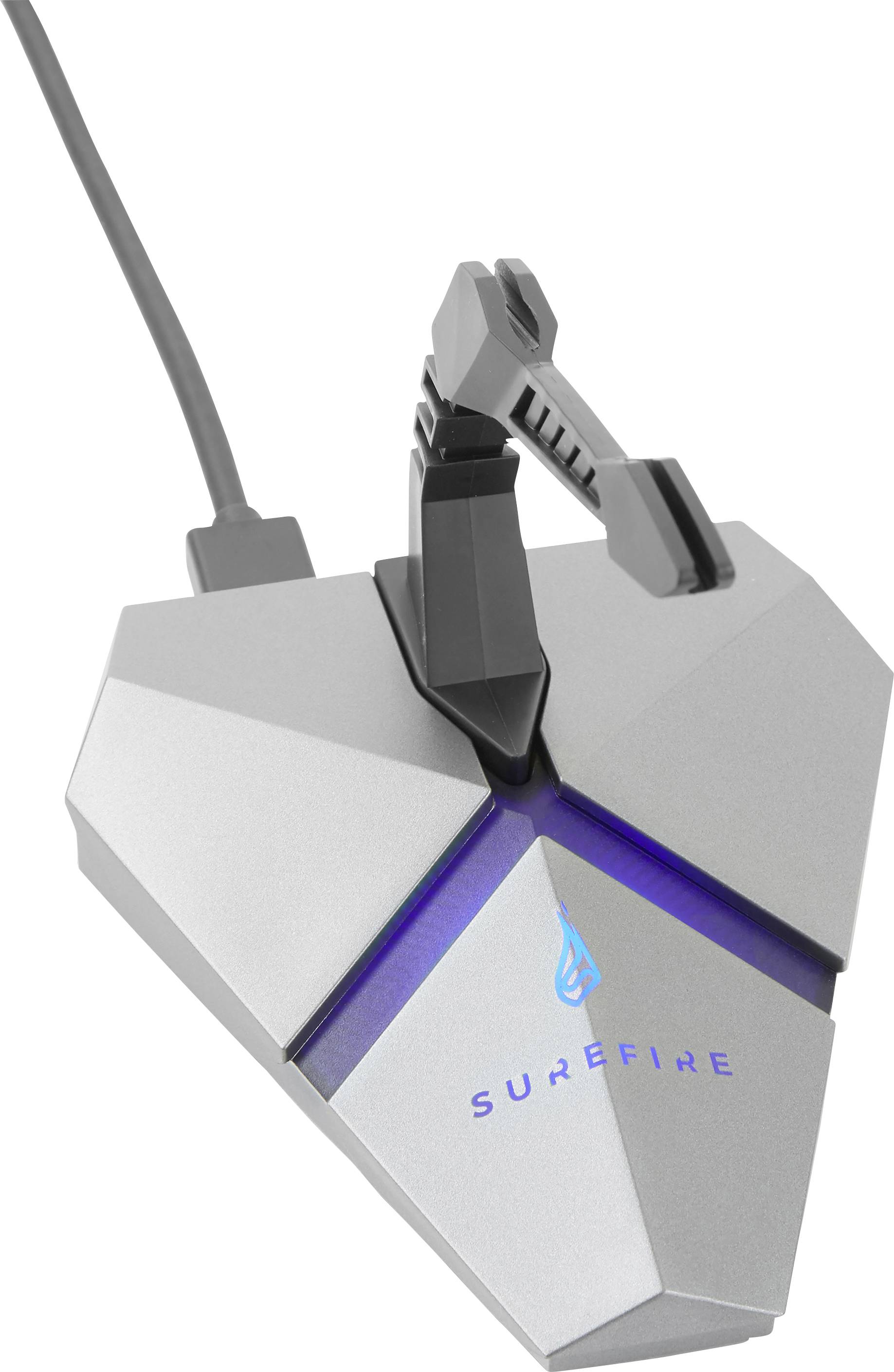 Surefire Gaming Axis Maus-Bungee USB-Hub, Beleuchtet Grau
