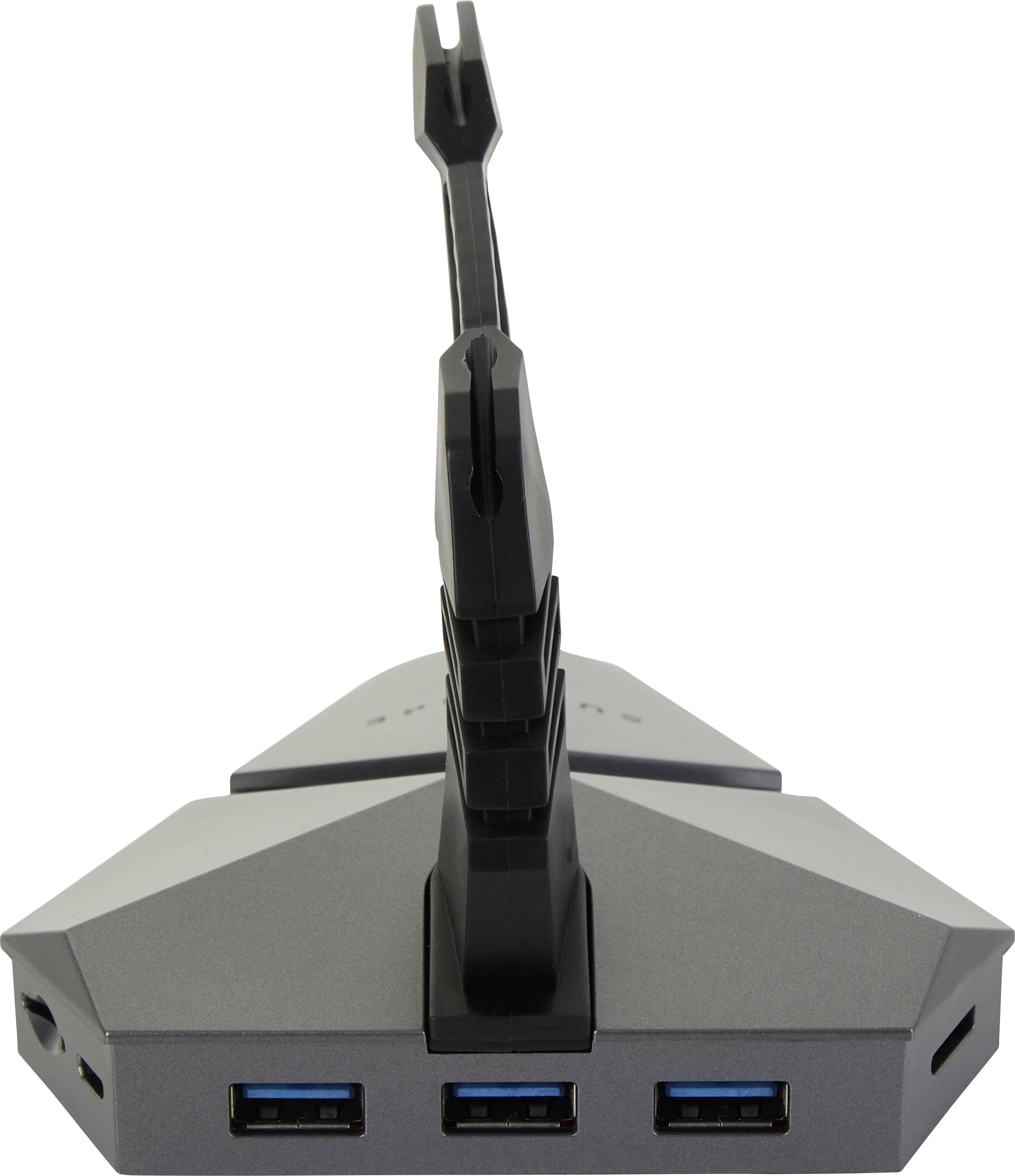 Surefire Gaming Axis Maus-Bungee USB-Hub, Beleuchtet Grau