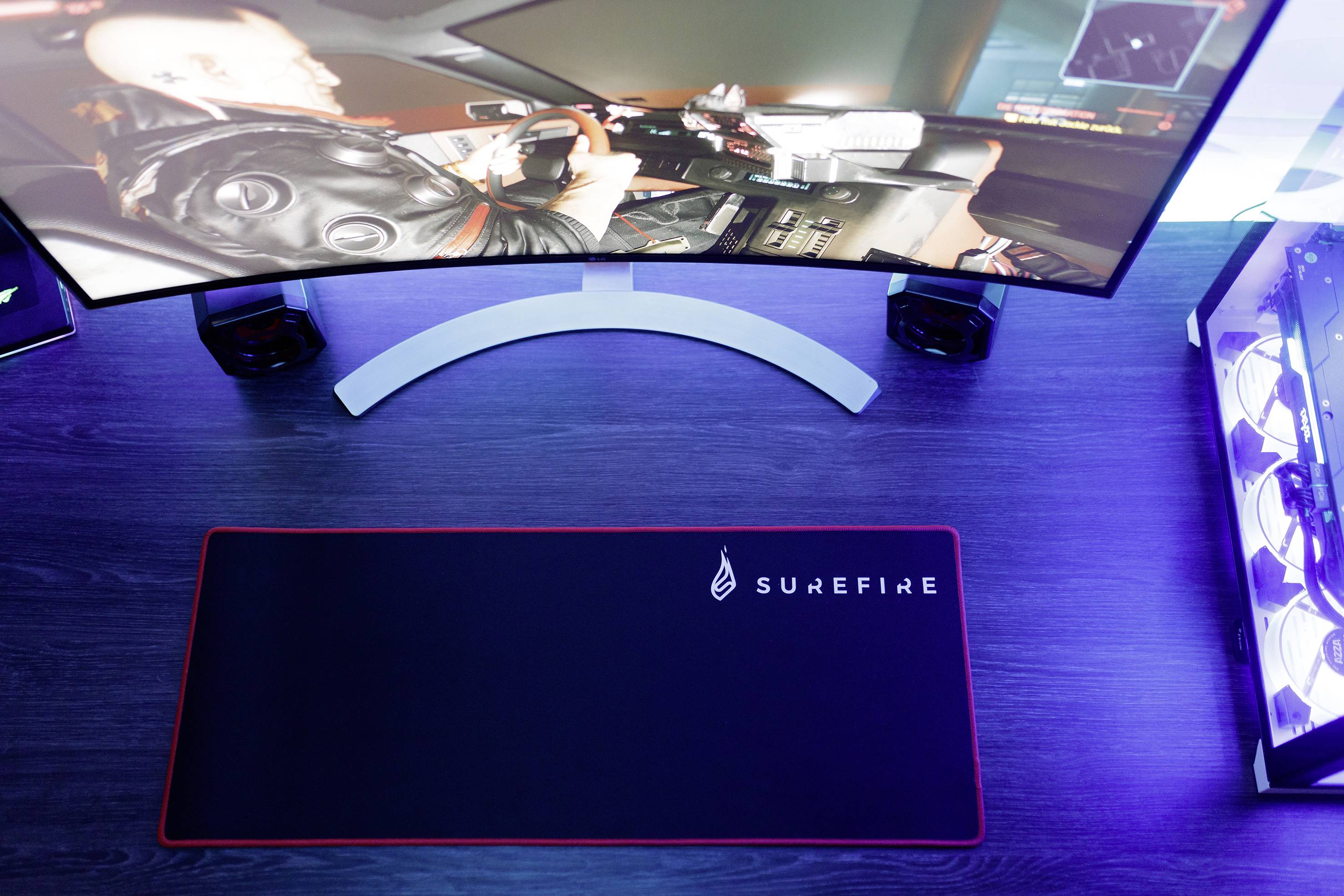 Surefire Gaming Silent Flight 680 Gaming-Mauspad Schwarz/Rot