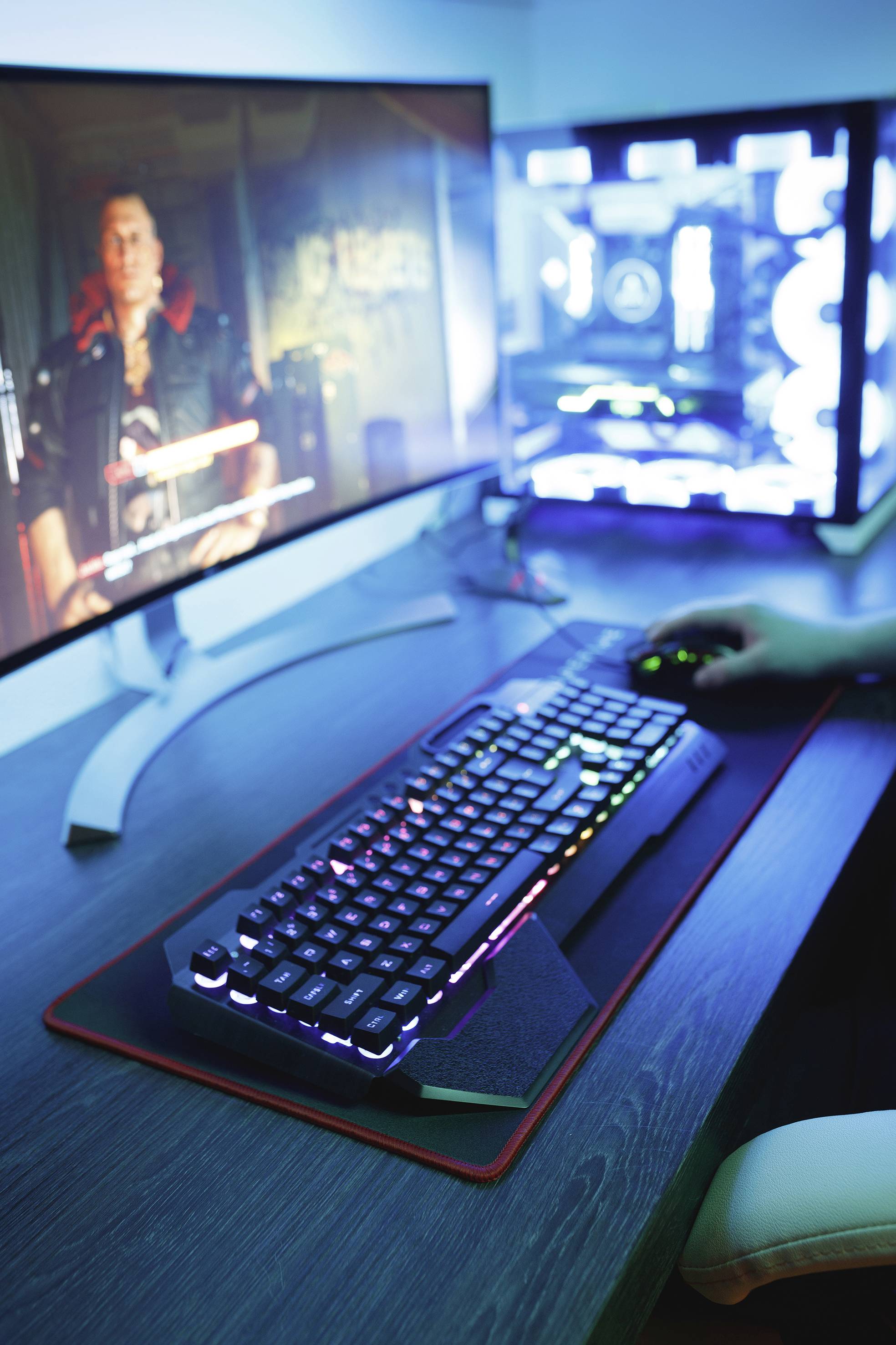 Surefire Gaming Silent Flight 680 Gaming-Mauspad Schwarz/Rot