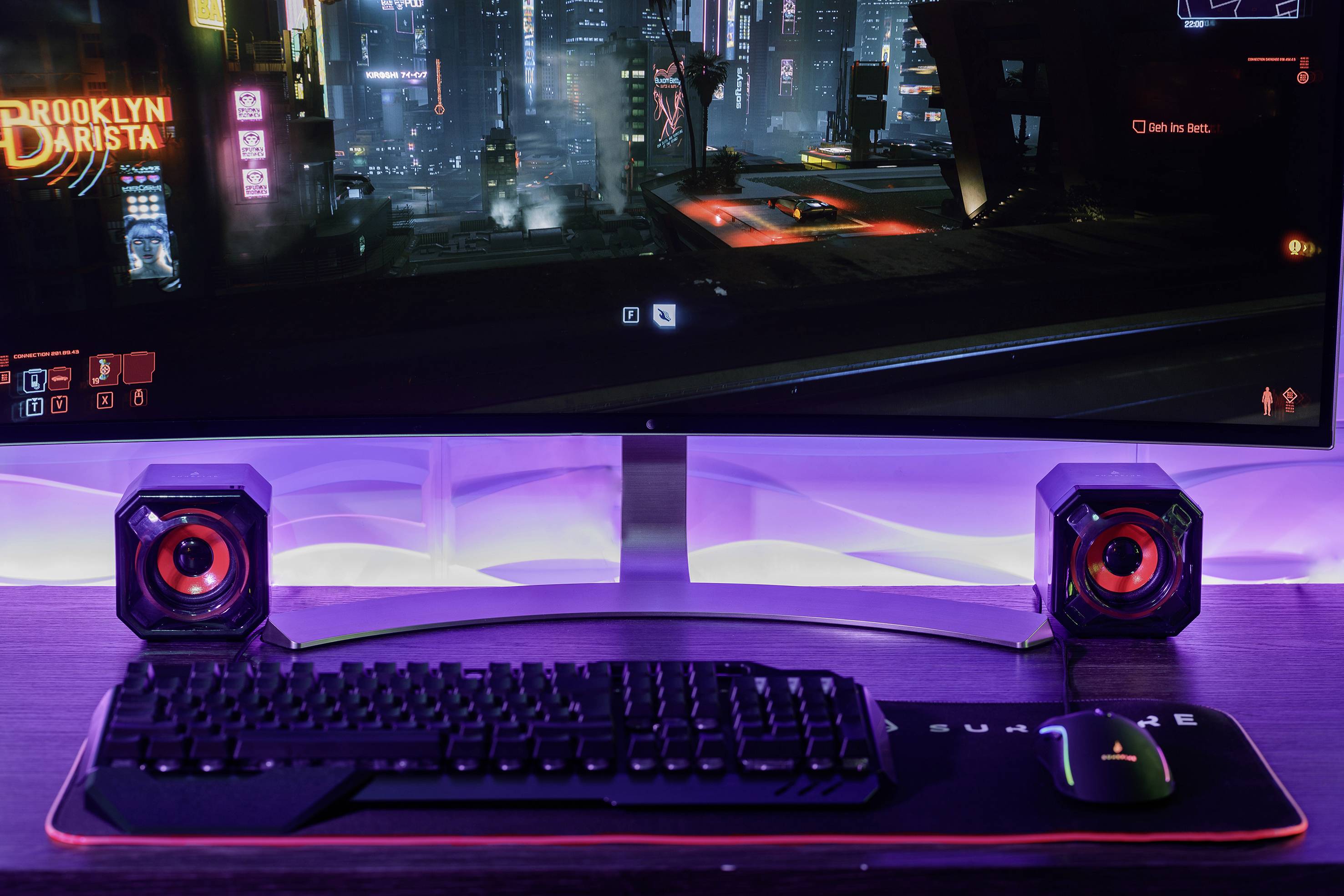 Surefire Gaming Gator Eye 2.0 PC-Lautsprecher Kabelgebunden, USB 5W Schwarz/Rot