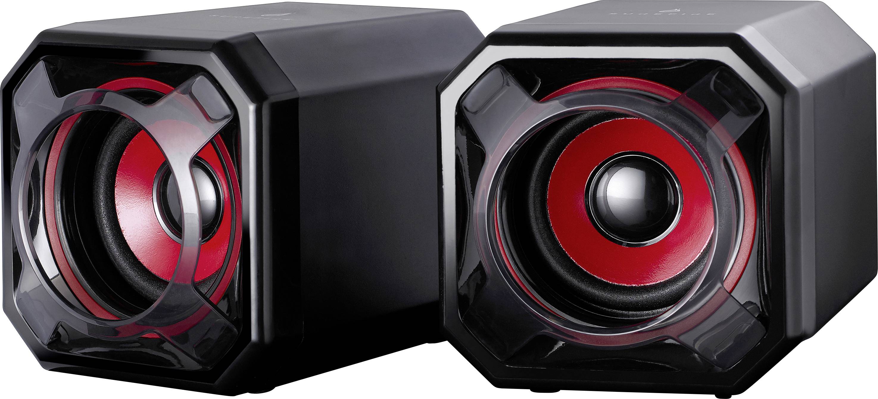 Surefire Gaming Gator Eye 2.0 PC-Lautsprecher Kabelgebunden, USB 5 W Schwarz/Rot