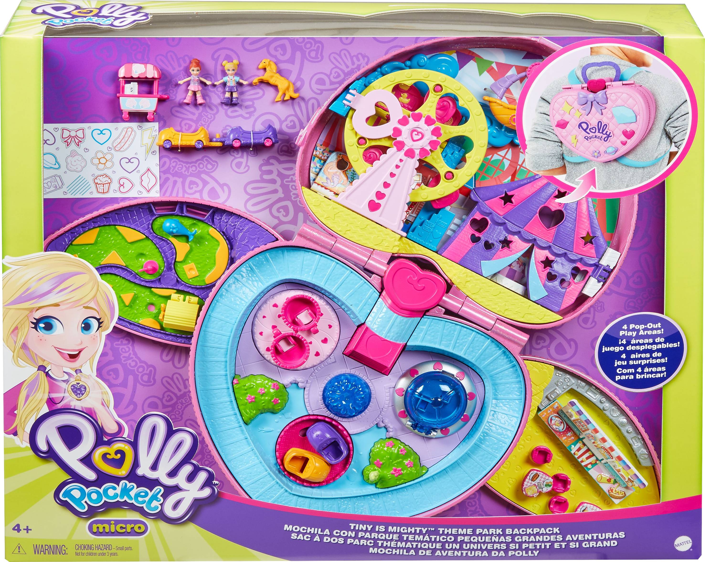 Mattel Mattel GKL60 Polly Pocket #Klein - ganz groß Freizeitpark Rucksack GKL60