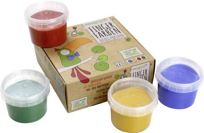 Vedes neogrün Fingerfarben 4er Set Aki 50100