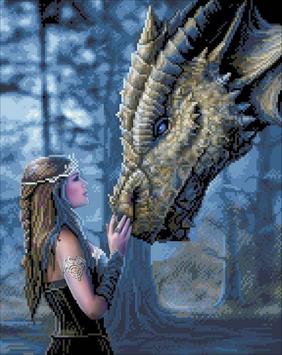 Vedes Crystal Art Anne Stokes Drachenmärchen 40x50cm CAK-AST5