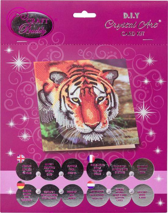 Vedes Crystal Art Tiger 18x18cm CCK-A40