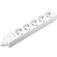 Sygonix SY-4744418 Steckdosenleiste 5fach Weiß 1St. Sygonix SY-4744418 Steckdosenleiste 5fach Weiß 1St.