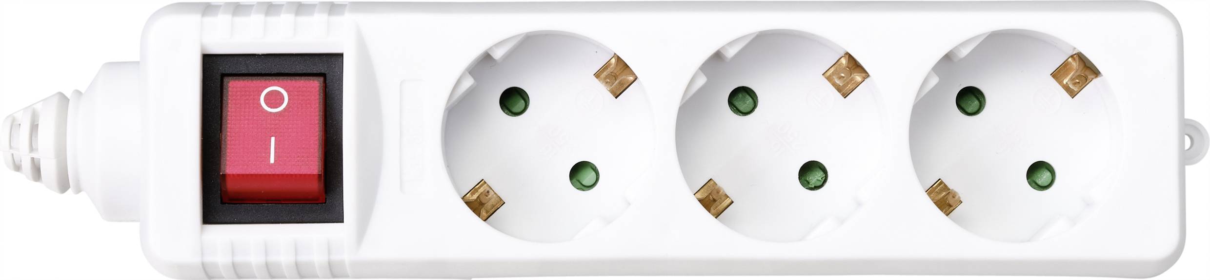 Sygonix BT-2372210 Steckdosenleiste mit Schalter 3fach Weiß 1St.