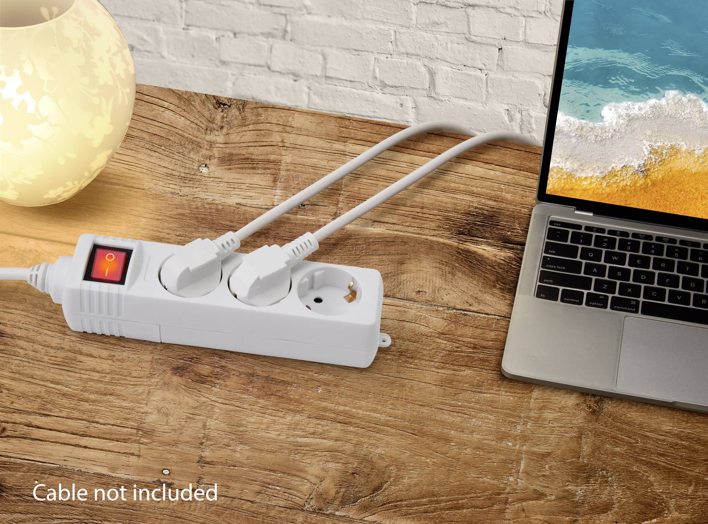 Sygonix BT-2372210 Steckdosenleiste mit Schalter 3fach Weiß 1St.