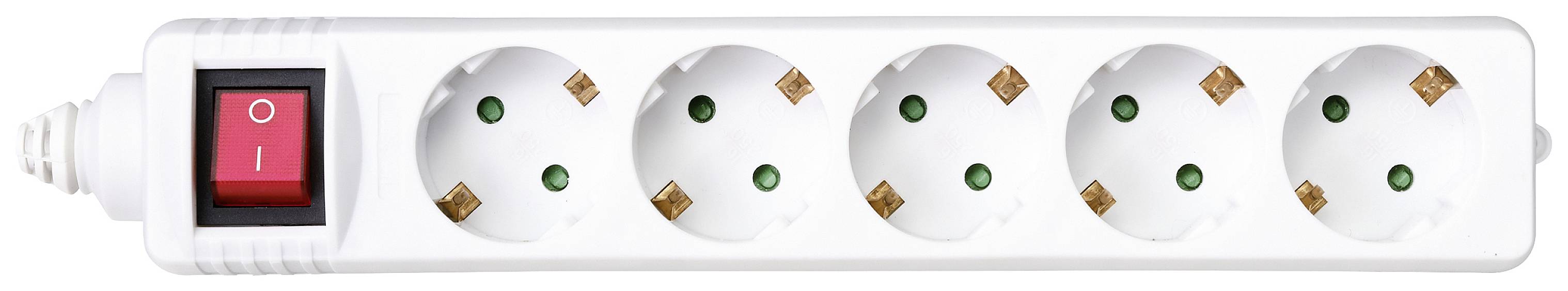 Sygonix BT-2372211 Steckdosenleiste mit Schalter 5fach Weiß 1St.