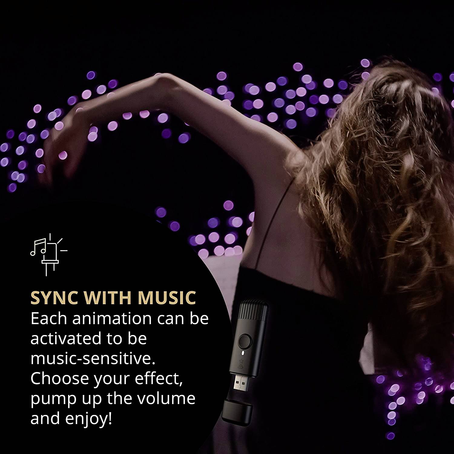 Twinkly TMD01USB Music Dongle über USB per App steuerbar