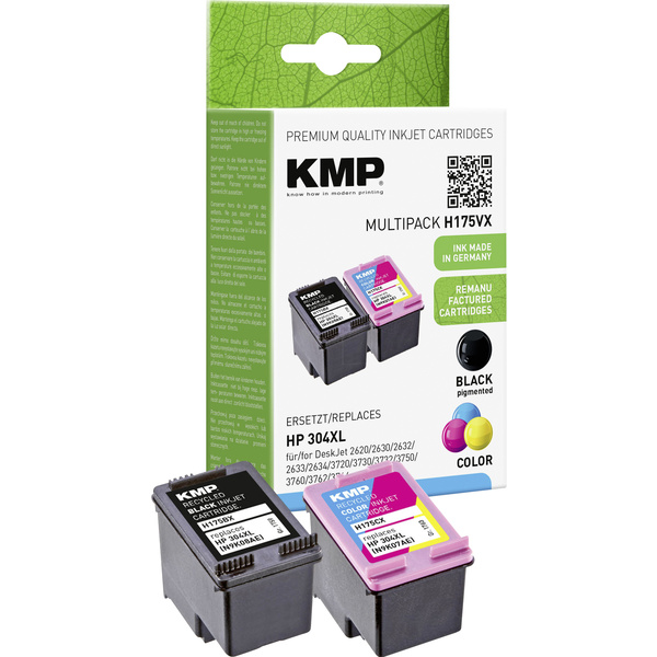 KMP Druckerpatrone ersetzt HP 304XL, N9K08AE, N9K07AE Kompatibel Kombi-Pack Schwarz, Cyan, Magenta, Gelb H175VX 1759,4005