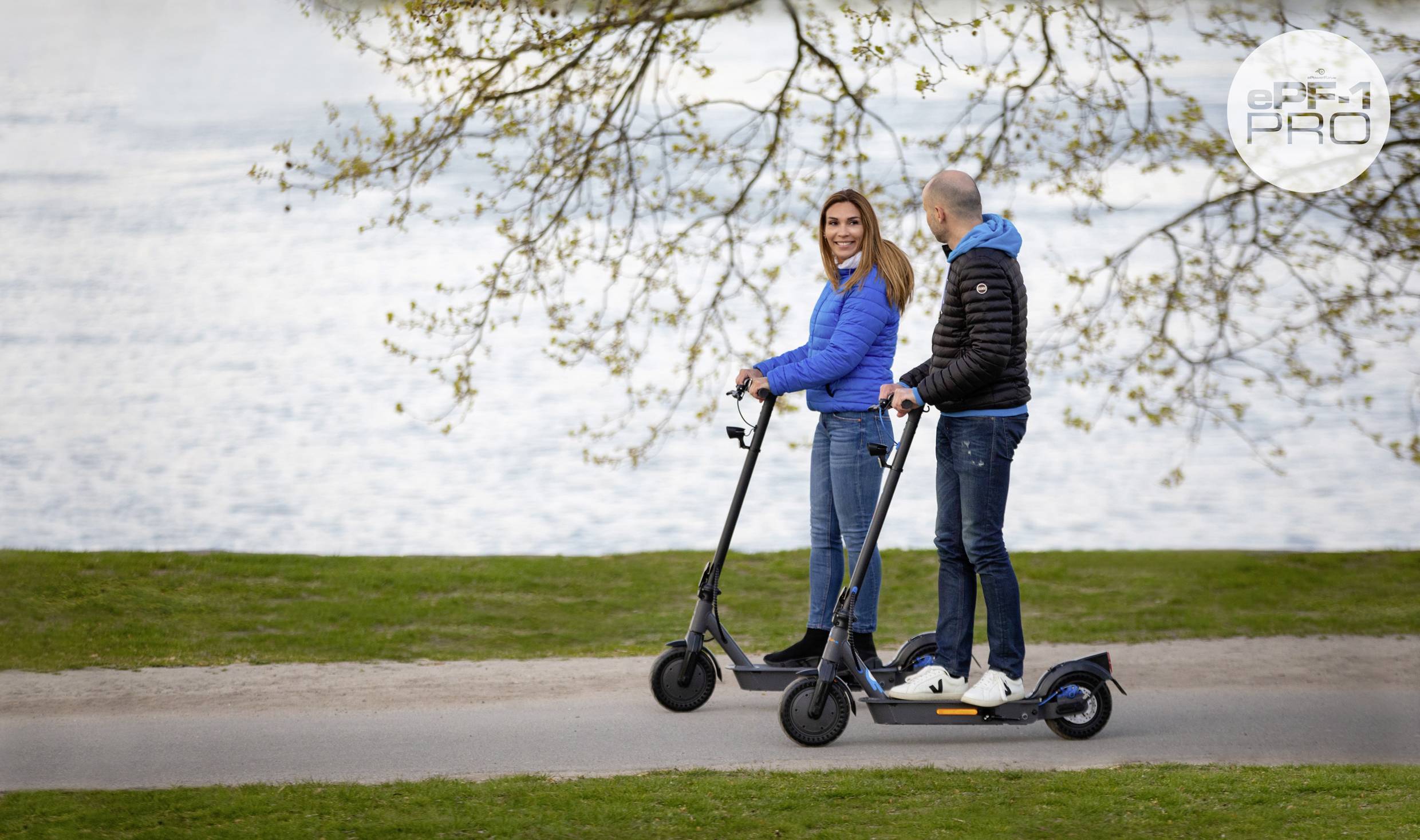 EPowerFun ePF-1 PRO City E-Scooter Schwarz Li-Ion 36V 11.6Ah Straßenzulassung: Deutschland