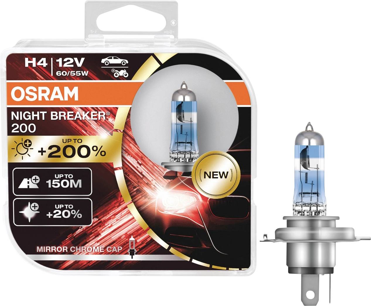 OSRAM 64193NB200-HCB Halogen Leuchtmittel H4 55/60 W 12 V