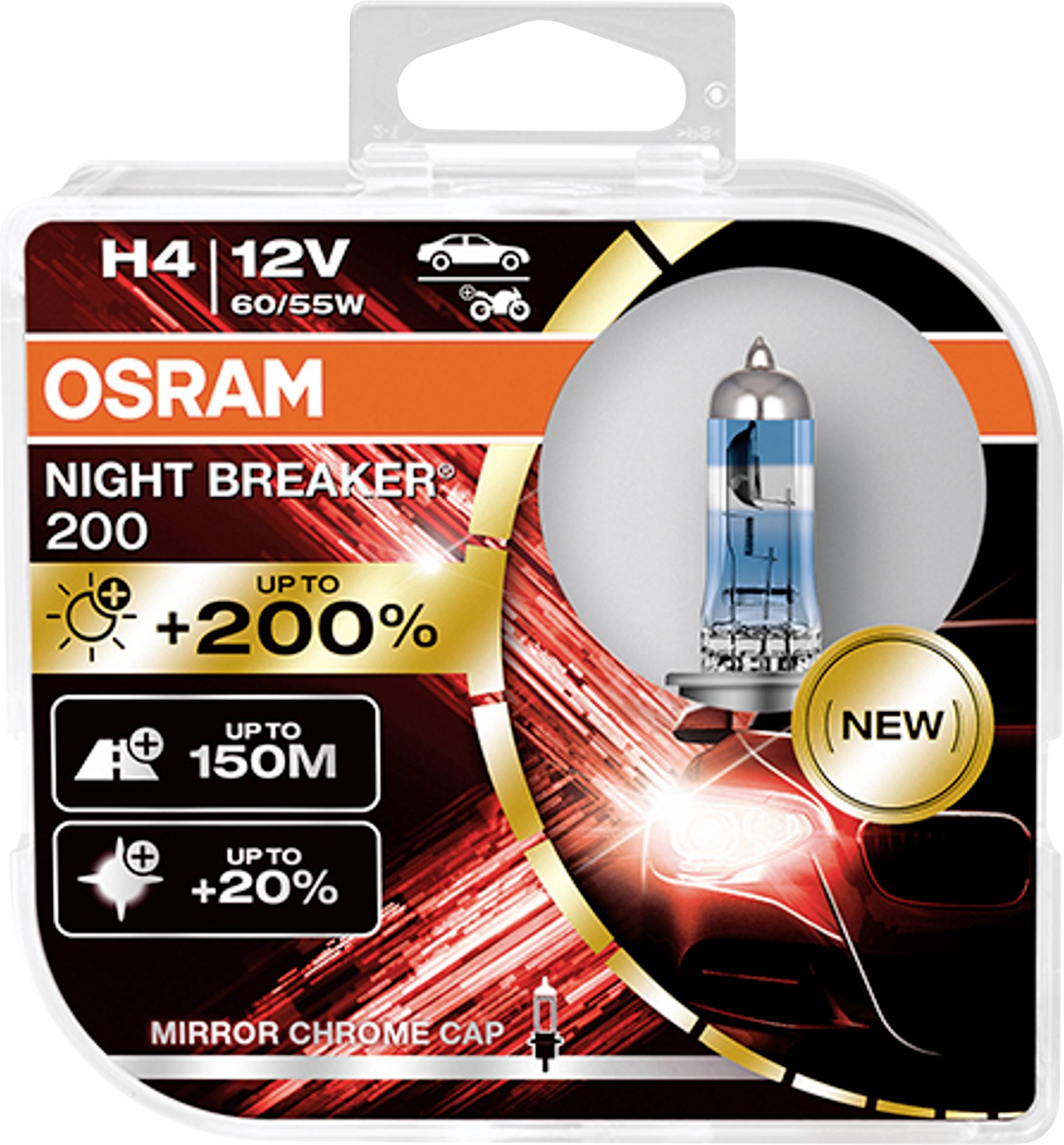 OSRAM 64193NB200-HCB Halogen Leuchtmittel H4 55/60 W 12 V