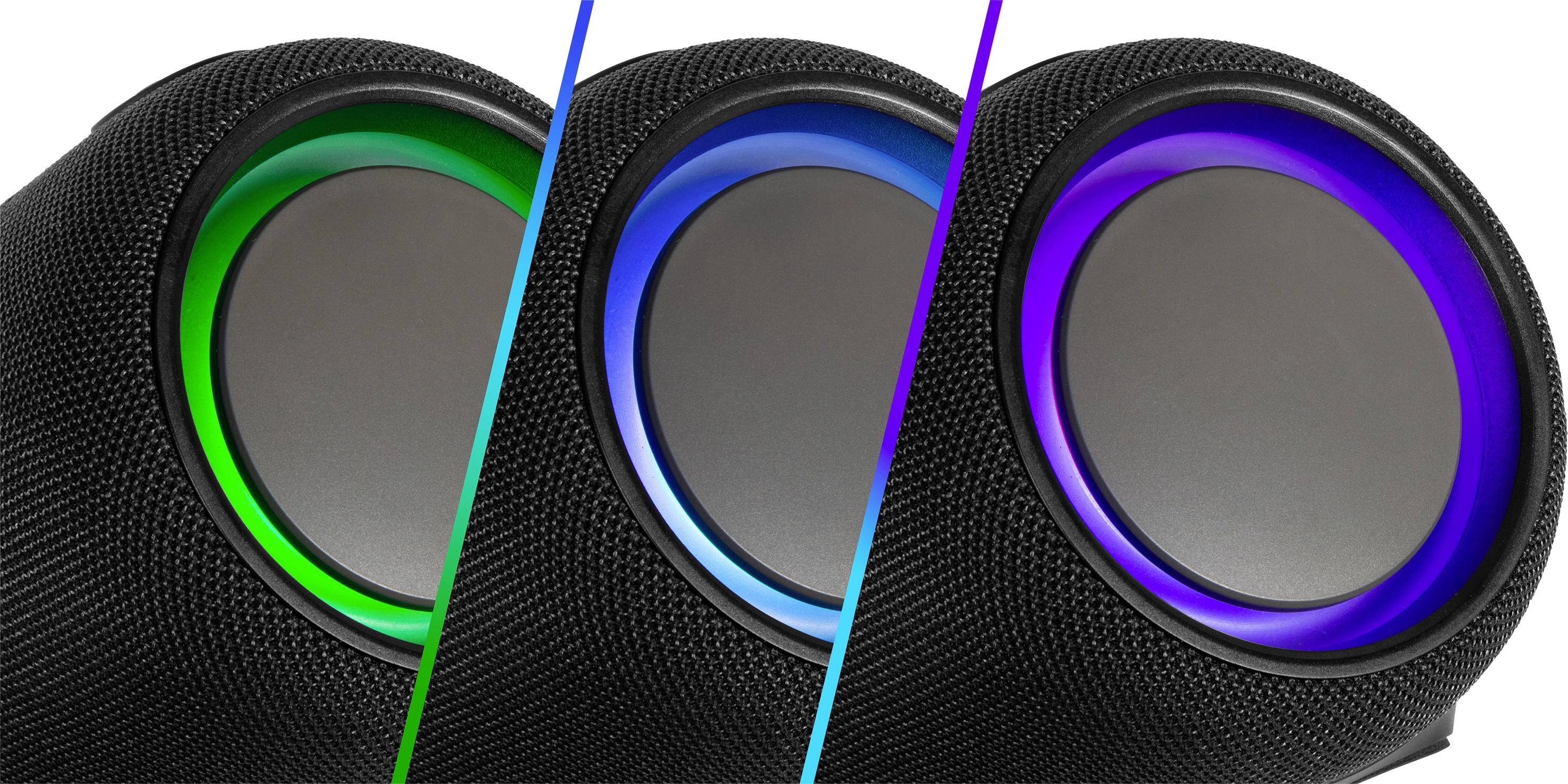 Music Man BT-X56 Bluetooth® Lautsprecher spritzwassergeschützt, USB, AUX Schwarz