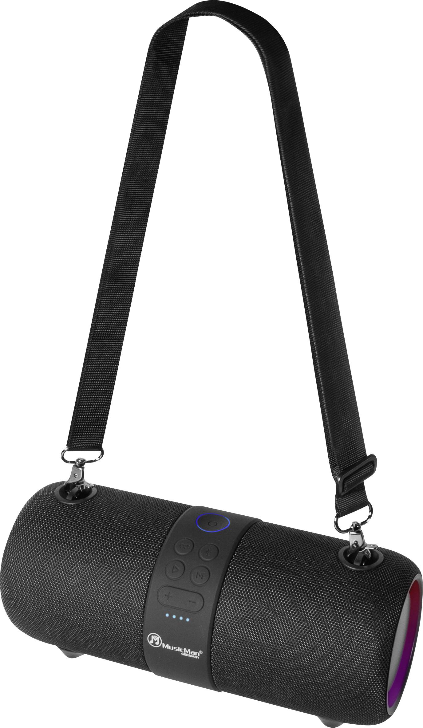 Music Man BT-X56 Bluetooth® Lautsprecher spritzwassergeschützt, USB, AUX Schwarz
