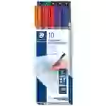 Staedtler Folienstift Lumocolor® non-permanent pen 316 316 B10 Rot, Blau, Grün, Schwarz, Orange, Lila Staedtler Folienstift Lumocolor® non-permanent pen 316 316 B10 Rot, Blau, Grün, Schwarz, Orange, Lila