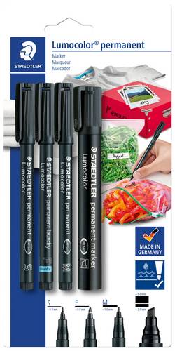 Staedtler Lumocolor 60 BK-6 Permanentmarker Schwarz wasserfest: Ja