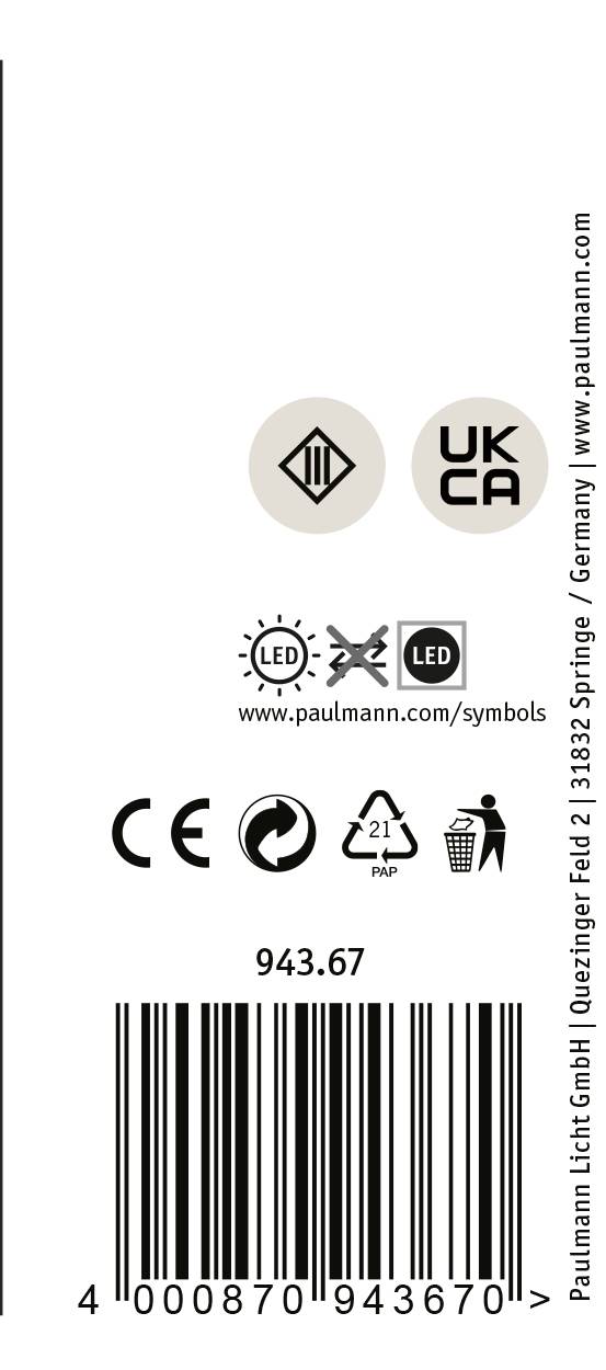 Paulmann 94367 Beleuchtungssystem Plug & Shine LED-Wandleuchte LED 12 W Warmweiß Grau