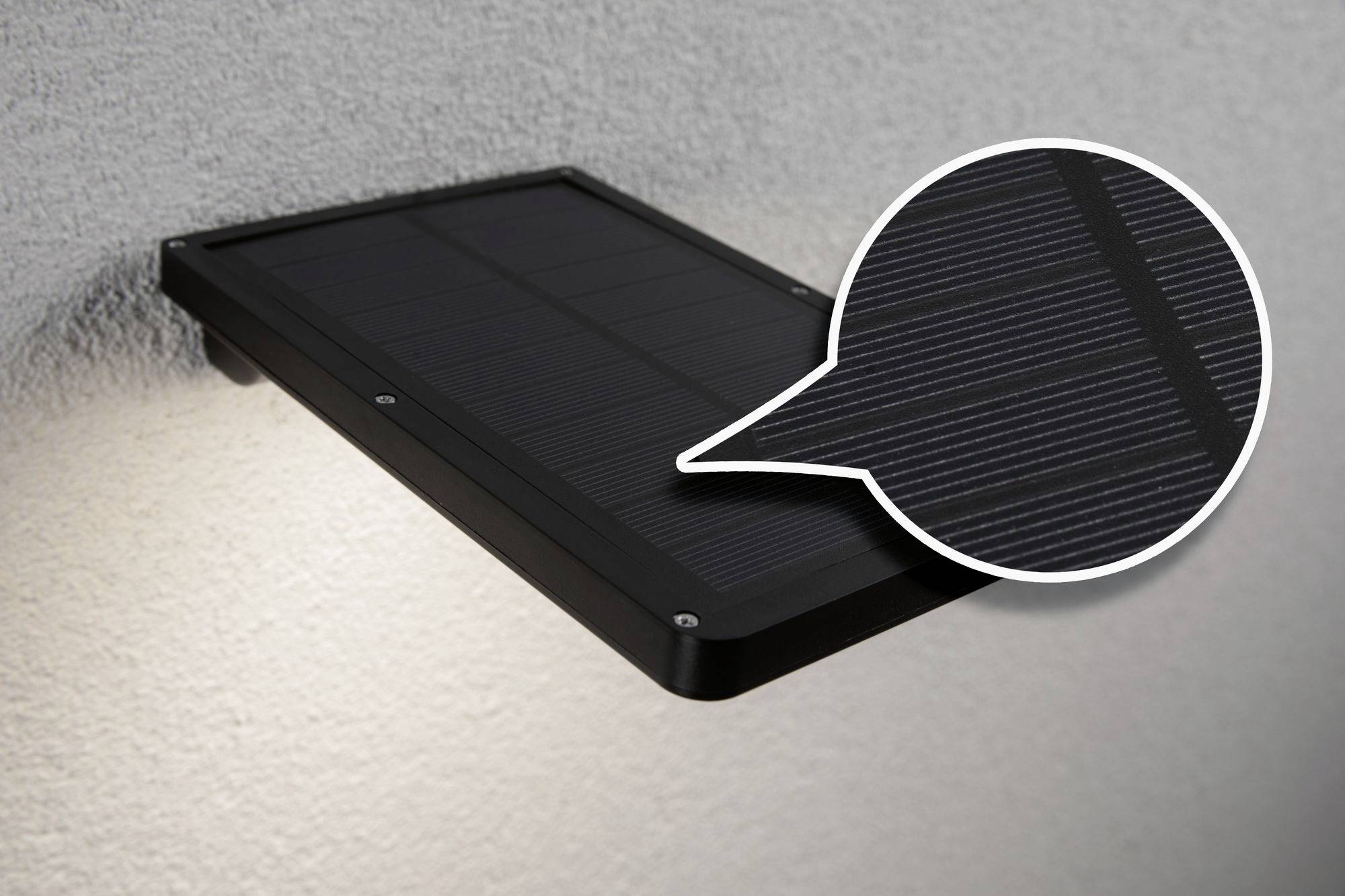 Paulmann 95393 Solveig Solar-Wandlampe 4 W Warmweiß Schwarz