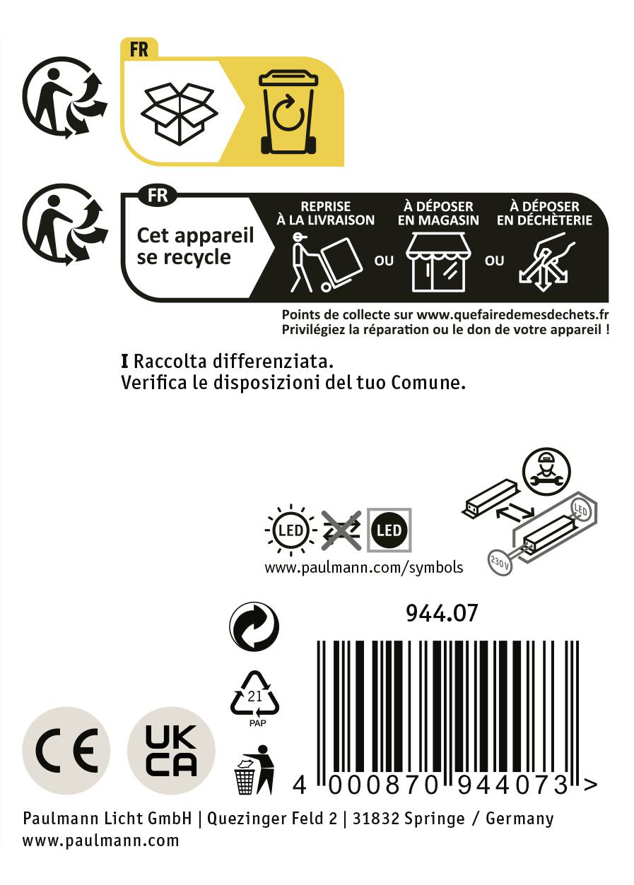 Paulmann 94407 LED-Pollerleuchte LED 8W Anthrazit