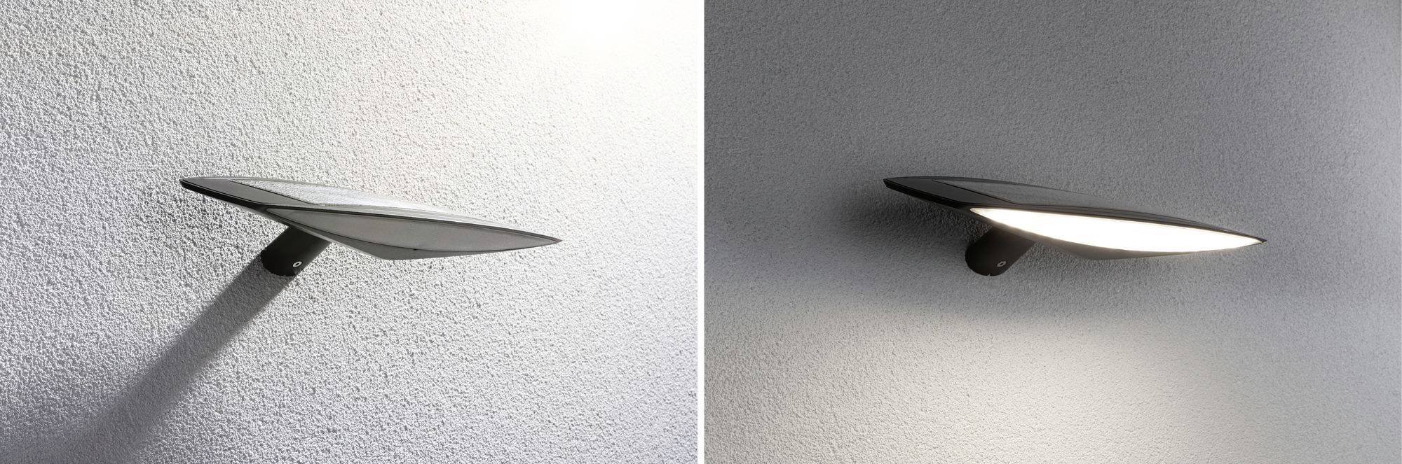 Paulmann 94339 Kiran Solar-Wandlampe Warmweiß Anthrazit