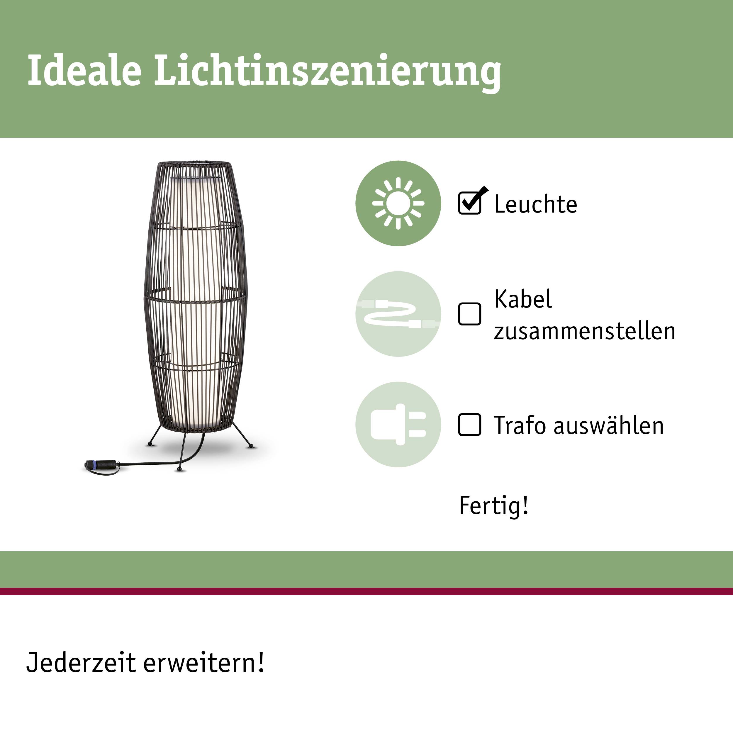 Paulmann 94320 Beleuchtungssystem Plug & Shine Warmweiß Braun