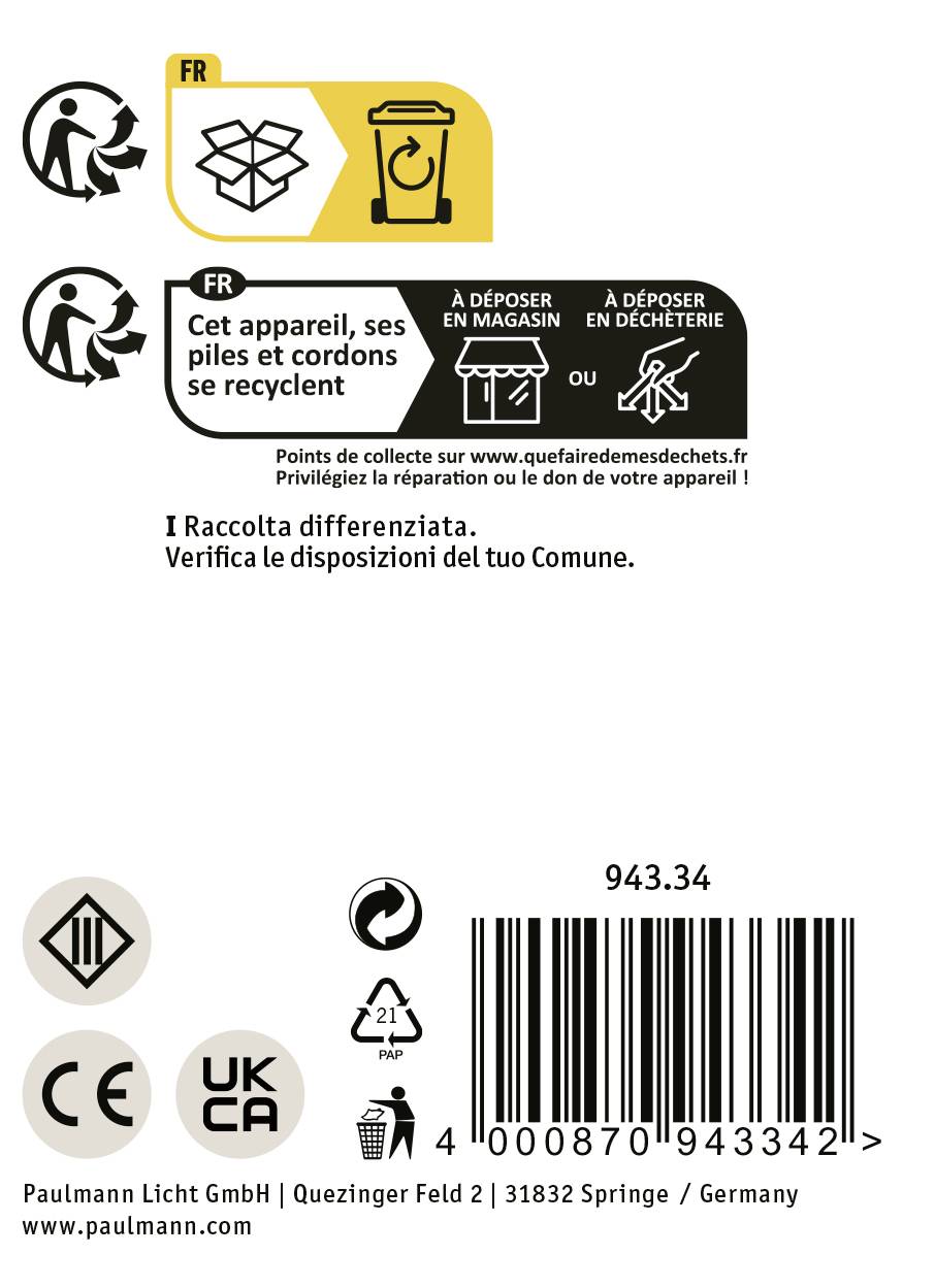 Paulmann 94334 Ronas Solar-Wandlampe 5W Warmweiß Dunkelgrau