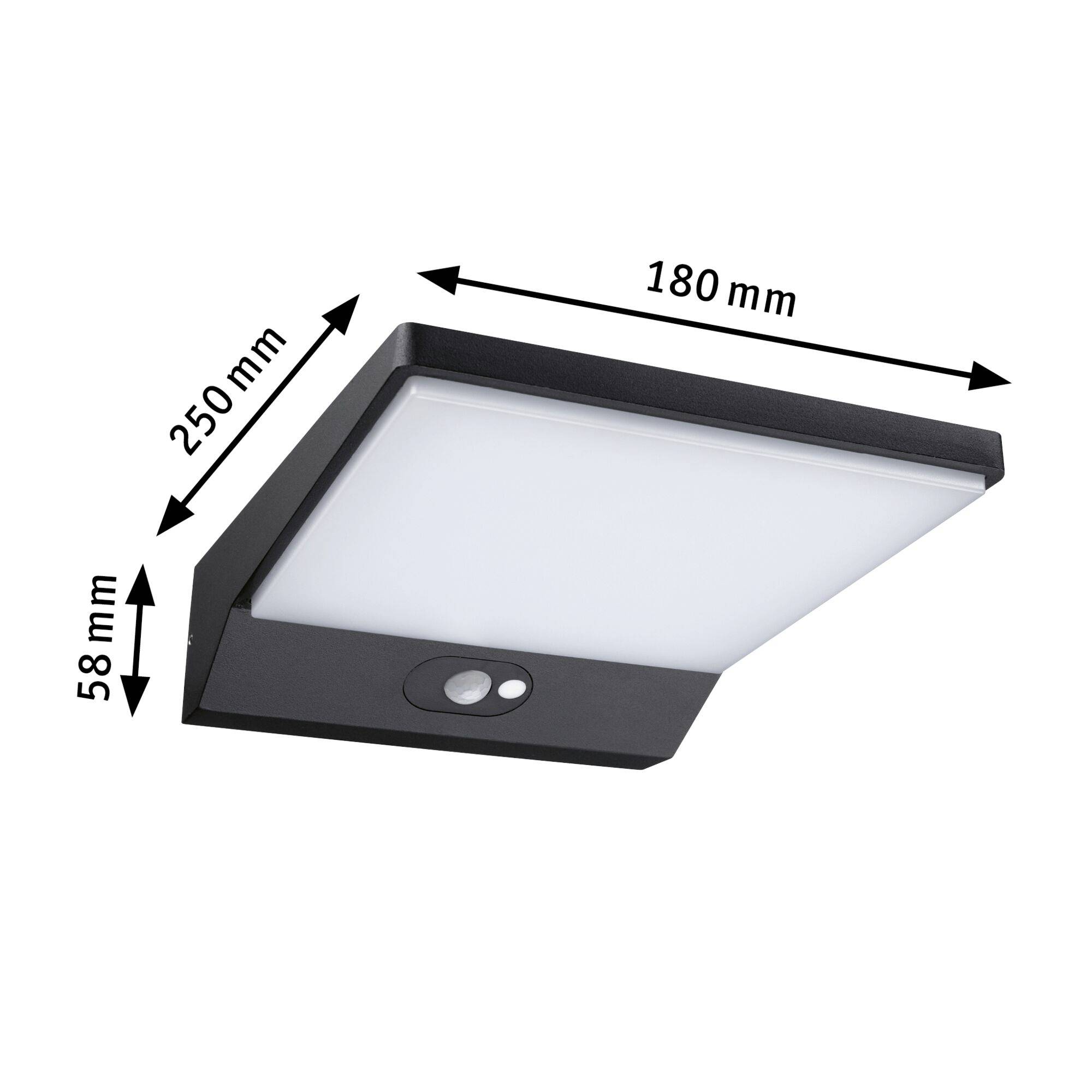 Paulmann 94334 Ronas Solar-Wandlampe 5W Warmweiß Dunkelgrau