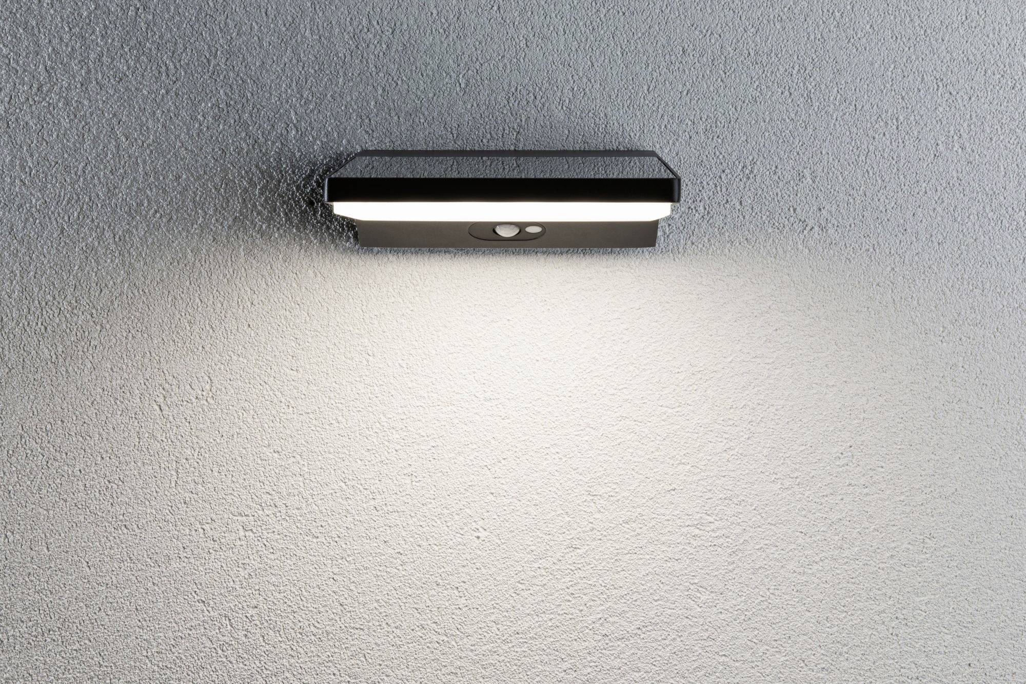 Paulmann 94334 Ronas Solar-Wandlampe 5W Warmweiß Dunkelgrau