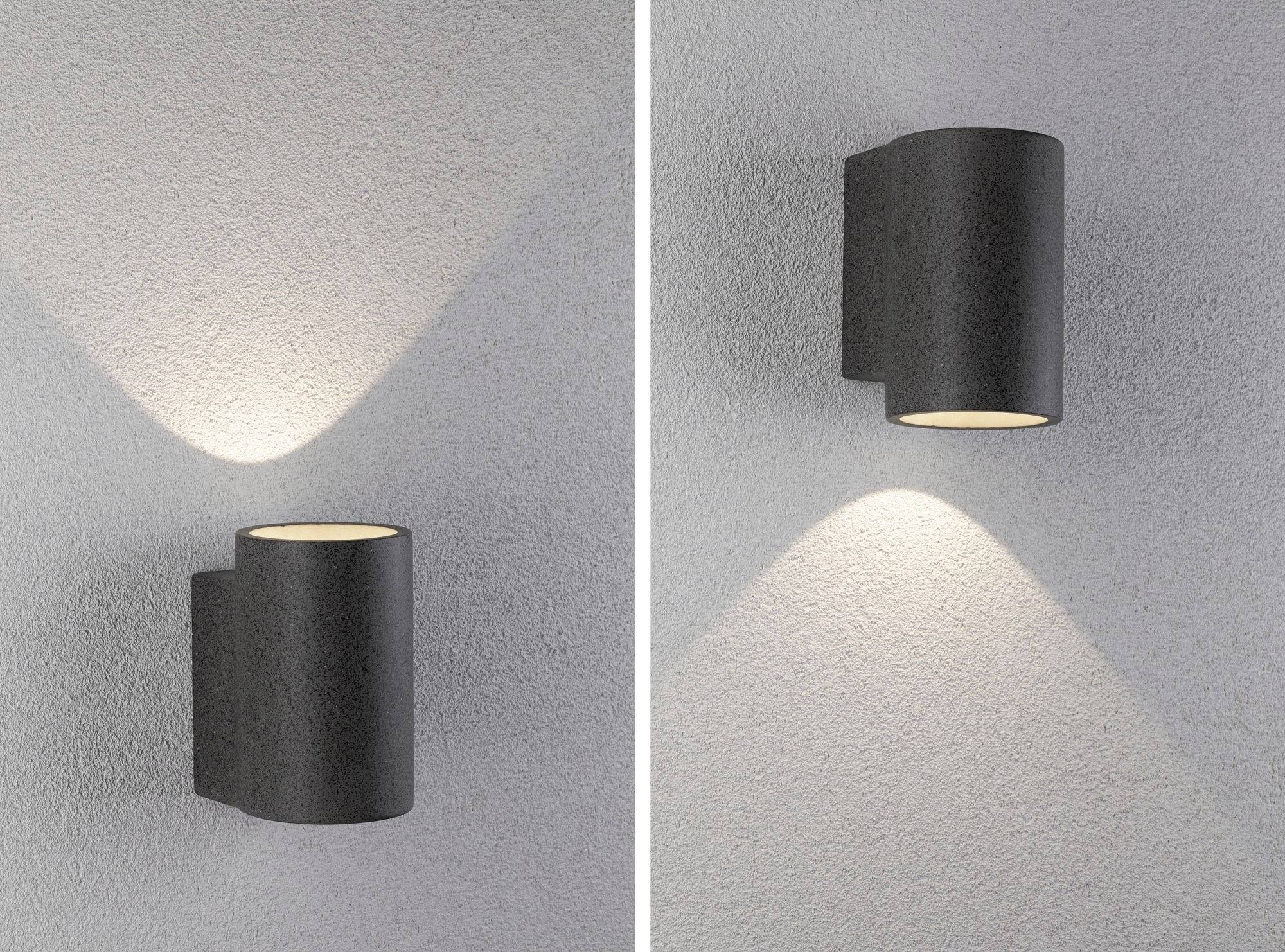 Paulmann Concrea 94500 Außenwandleuchte LED LED fest eingebaut schwarzer Sandstein