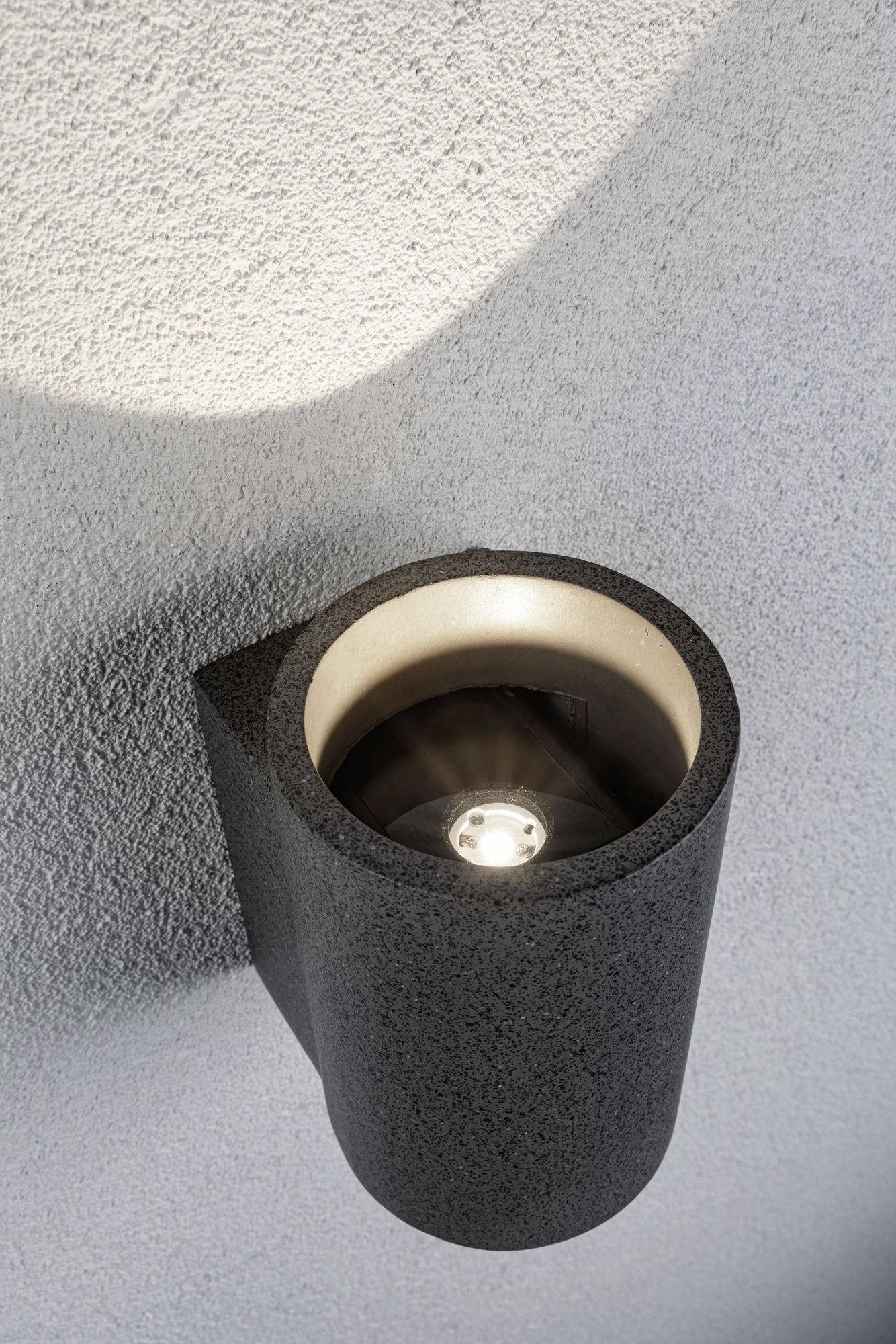 Paulmann Concrea 94500 Außenwandleuchte LED LED fest eingebaut schwarzer Sandstein