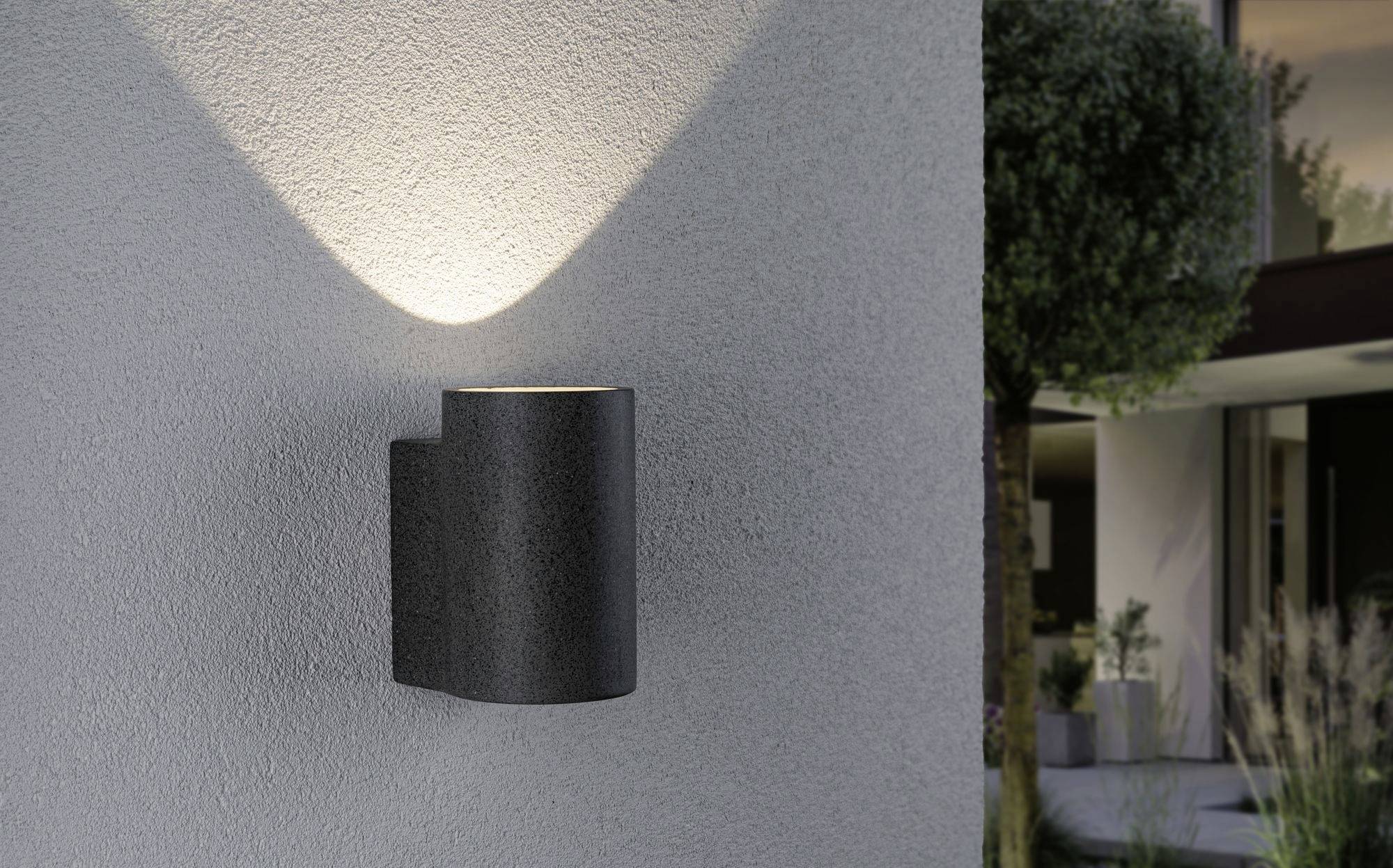 Paulmann Concrea 94500 Außenwandleuchte LED LED fest eingebaut schwarzer Sandstein