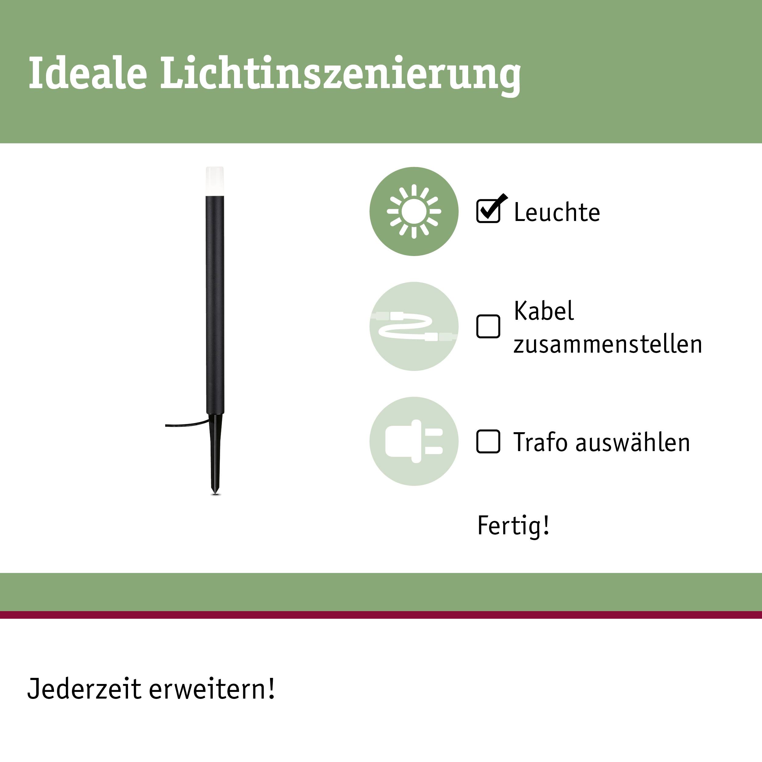 Paulmann 94537 LED-Pollerleuchte LED 3W Anthrazit