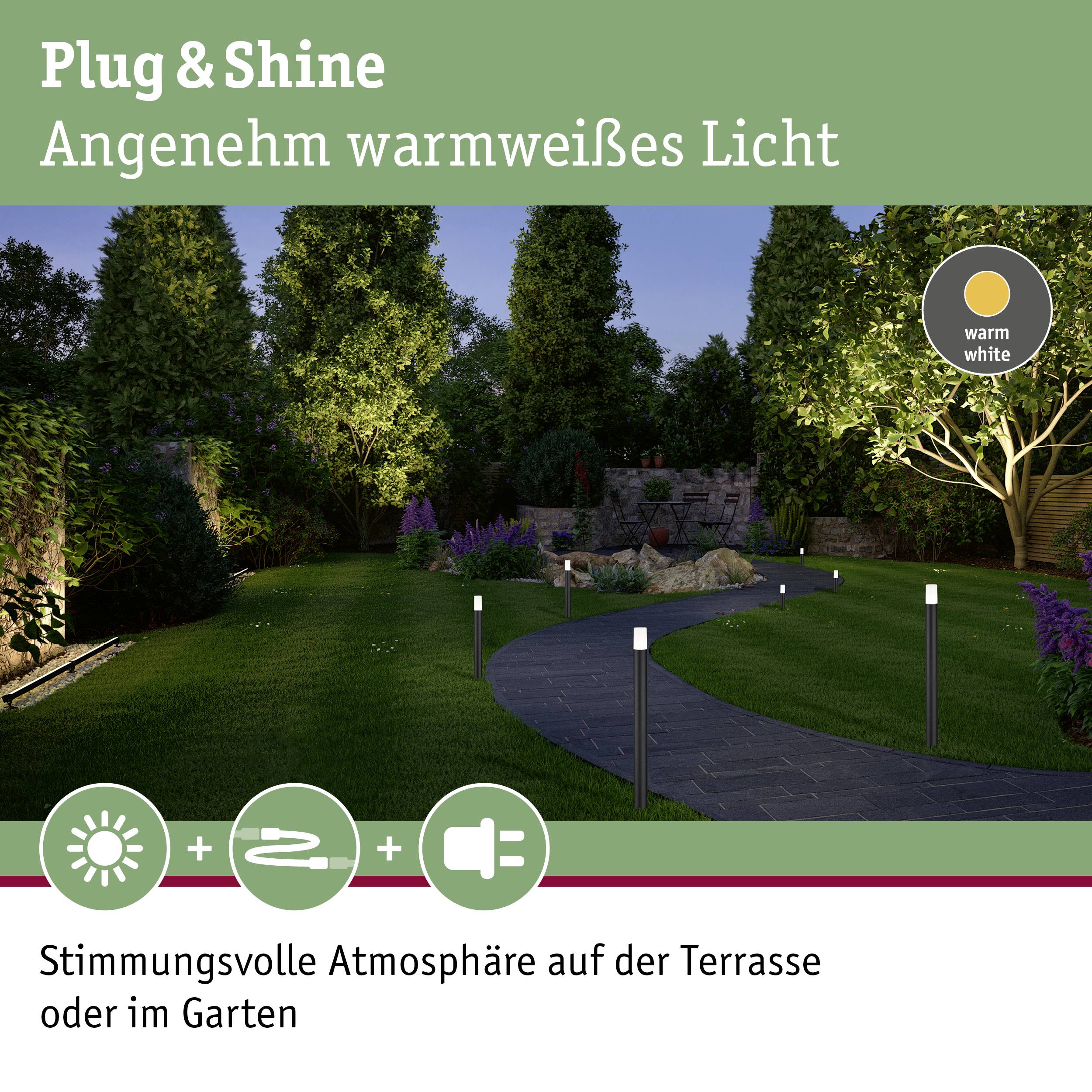 Paulmann 94537 LED-Pollerleuchte LED 3W Anthrazit