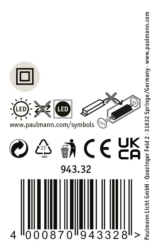 Paulmann 94332 Außenwandleuchte LED LED fest eingebaut Dunkelgrau