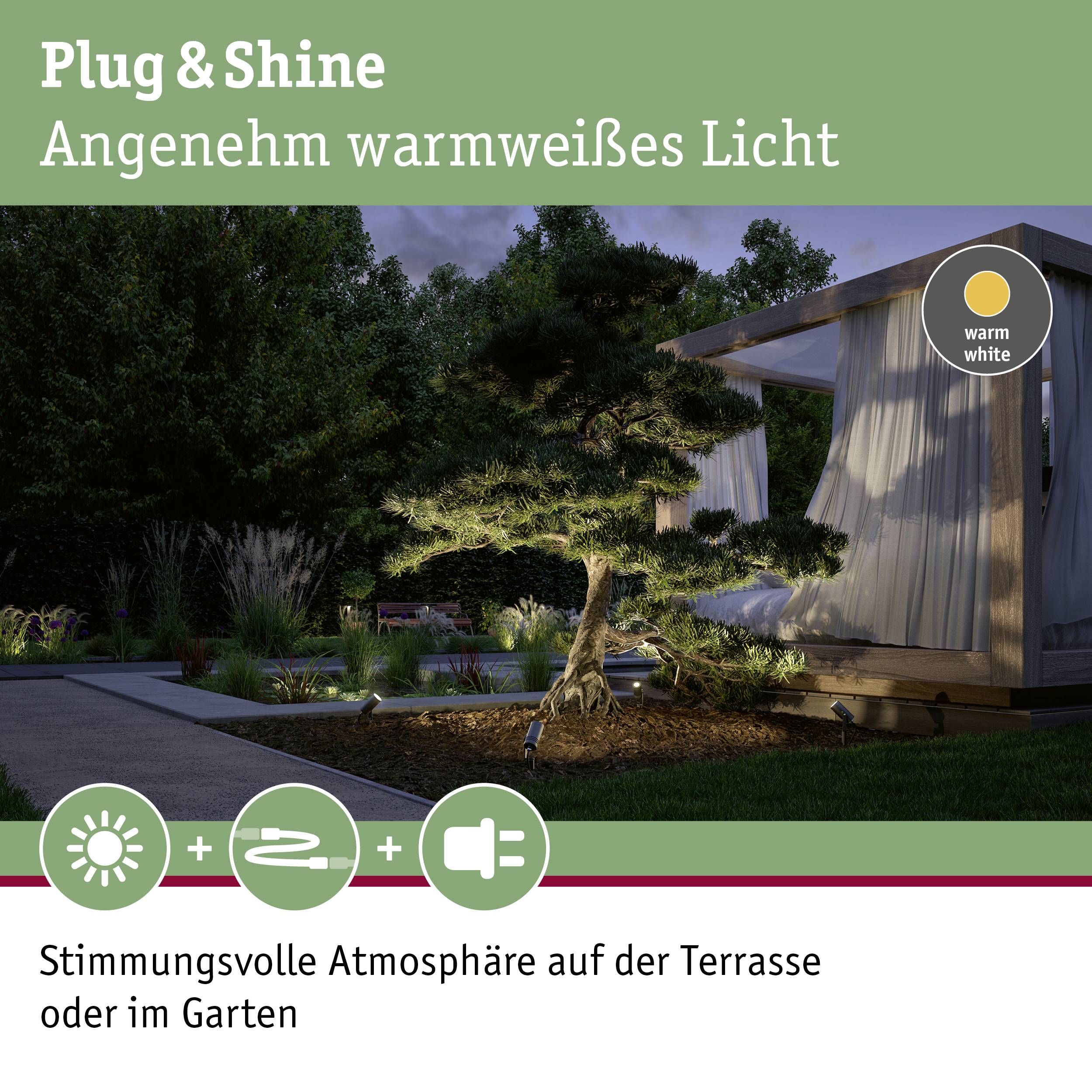 Paulmann 94368 Beleuchtungssystem Plug & Shine Warmweiß Grau