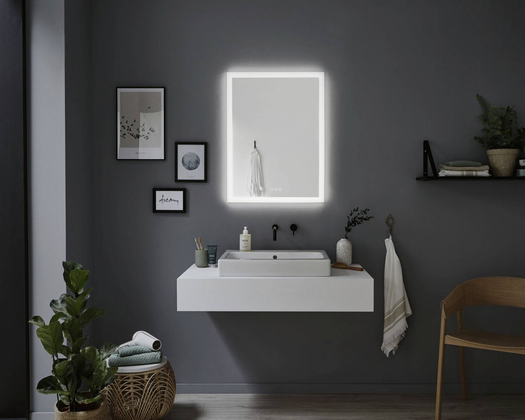 Paulmann HomeSpa Mirra 78951 LED-Spiegelleuchte Warmweiß Weiß