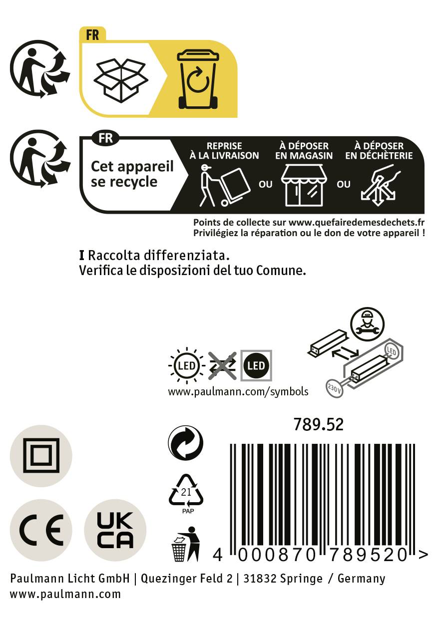 Paulmann HomeSpa Mirra 78952 LED-Spiegelleuchte Warmweiß