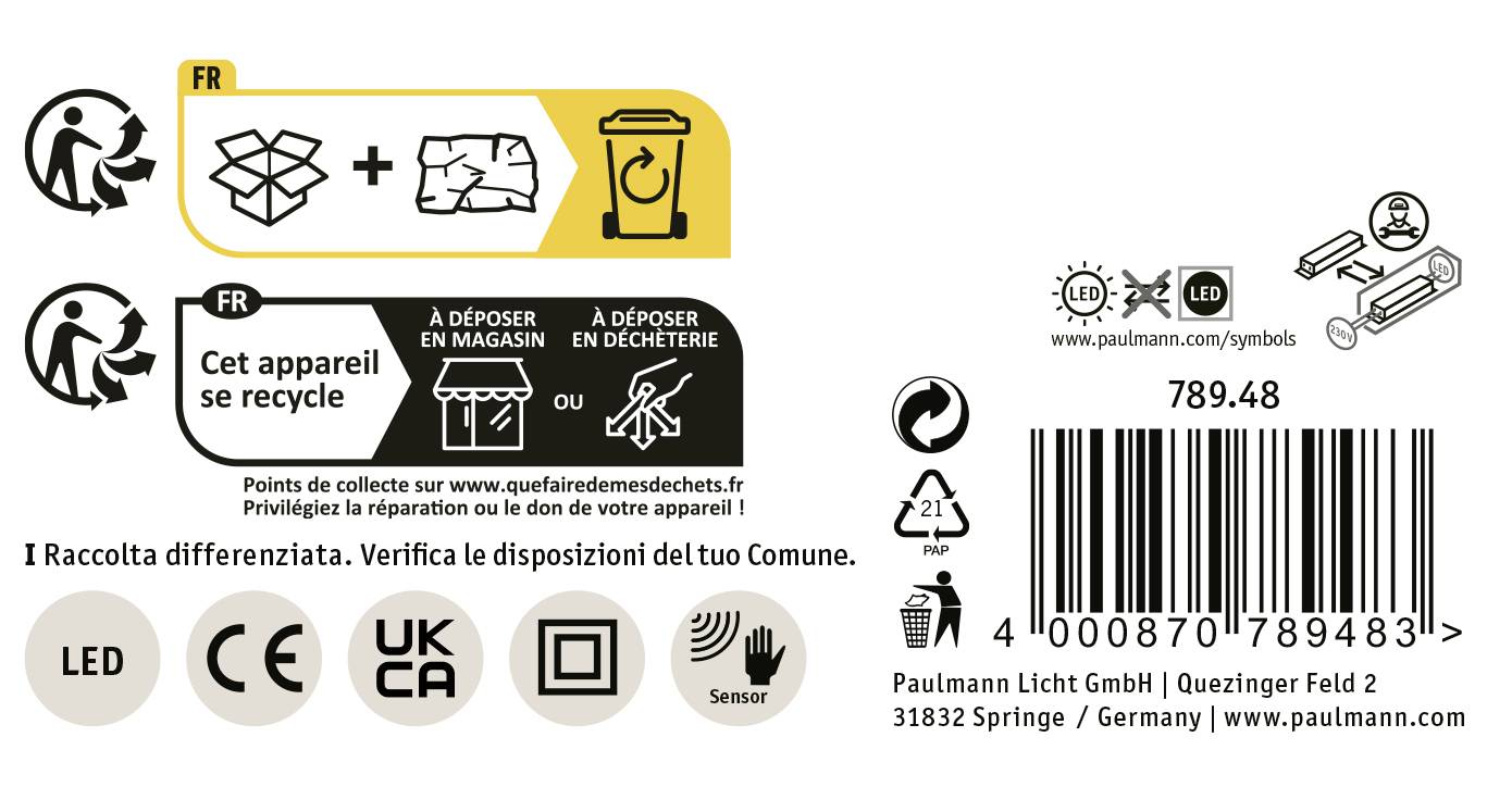 Paulmann HomeSpa Luno 78948 LED-Spiegelleuchte Warmweiß