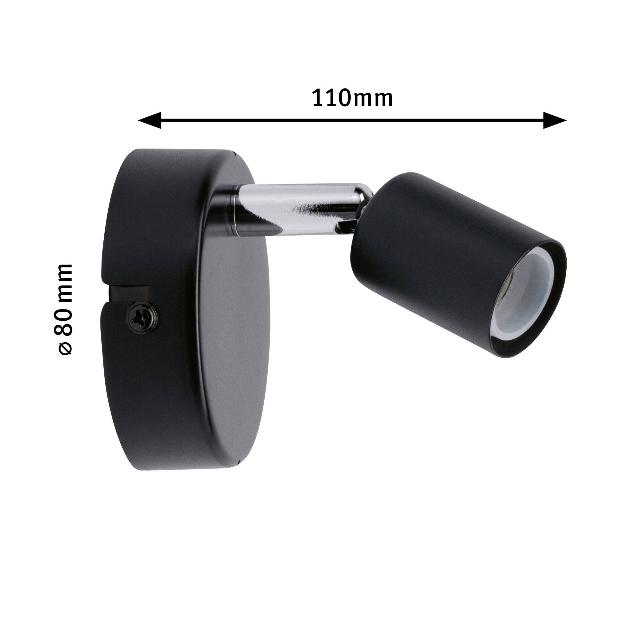 Paulmann Carolina 66750 Wandstrahler GU10 10W Anthrazit, Chrom